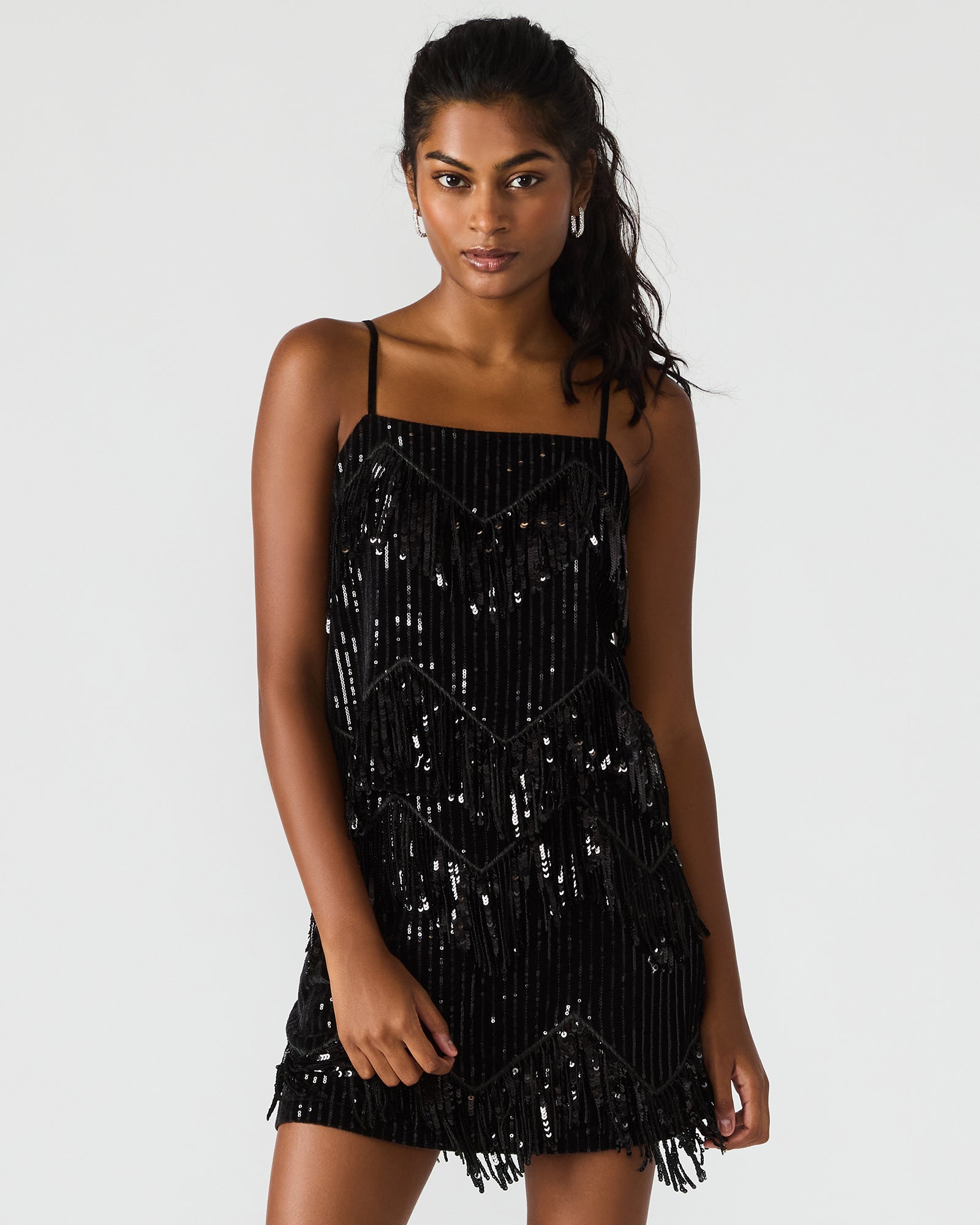 Blakelyn Sequin Top Black