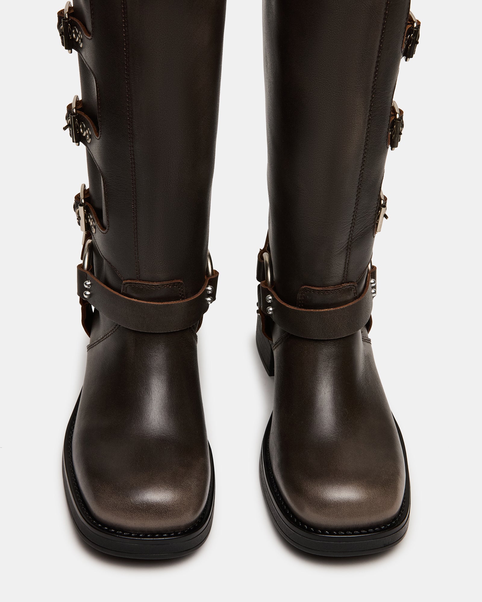 Rocky Brown Distressed Wide Calf