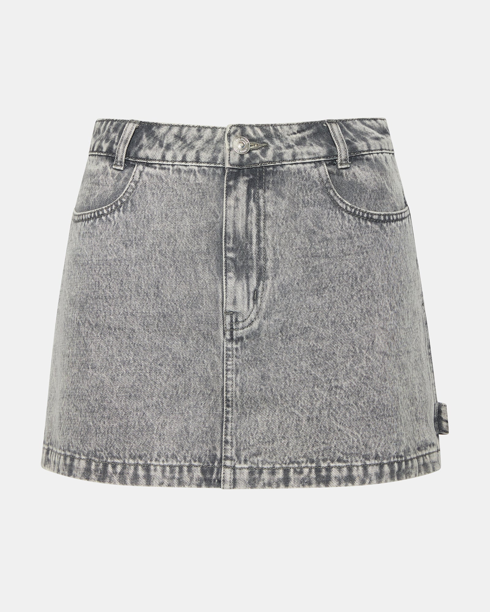 Abaco Denim Skirt Light Grey