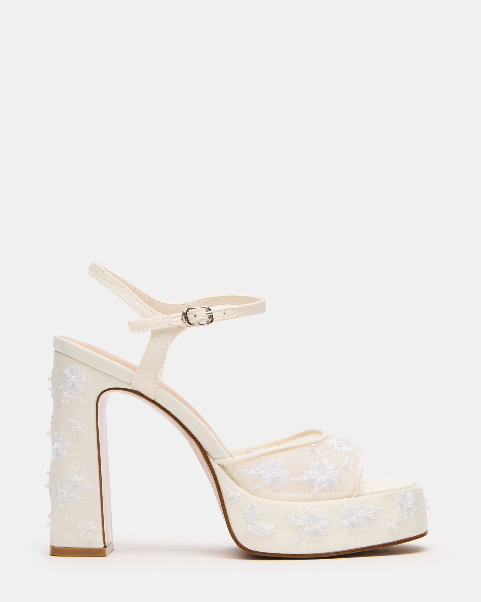 Liandra Embellished White Mesh