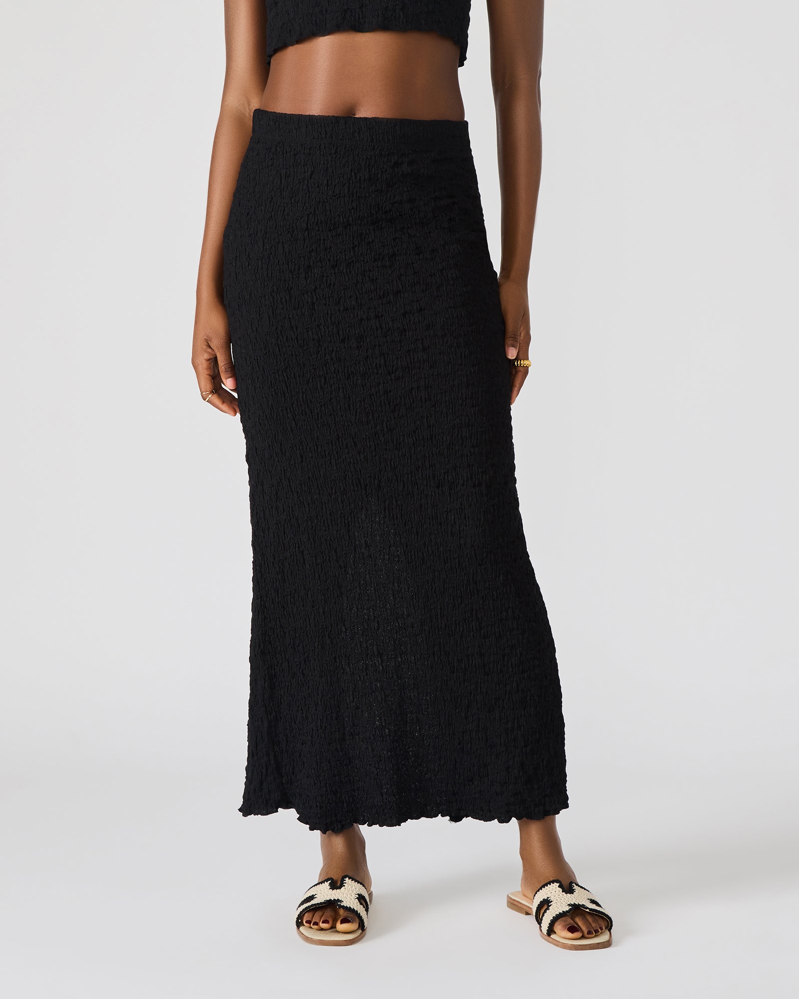 Seaside Maxi Skirt Set Black