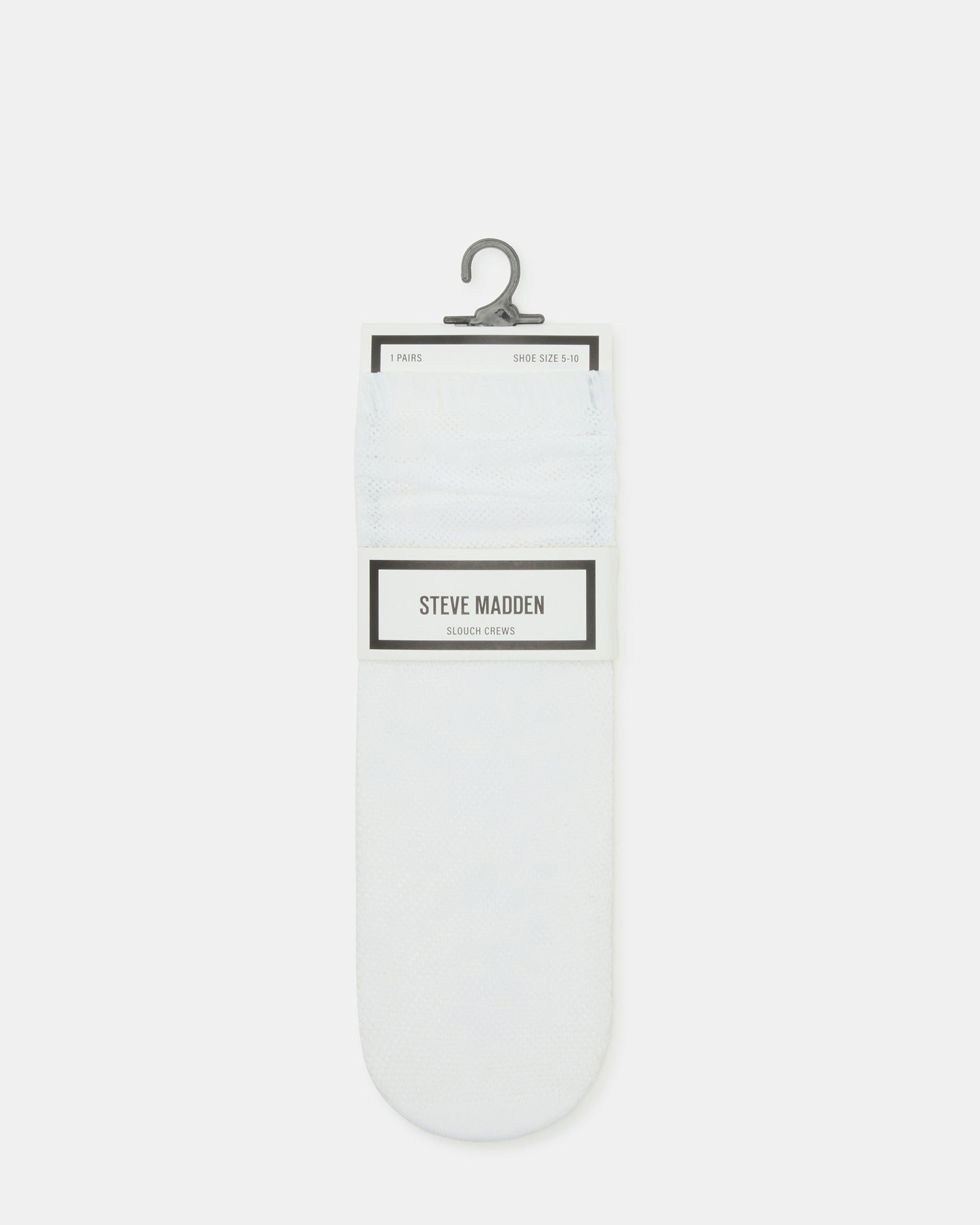 Fishnet Slouchy Crew Socks White