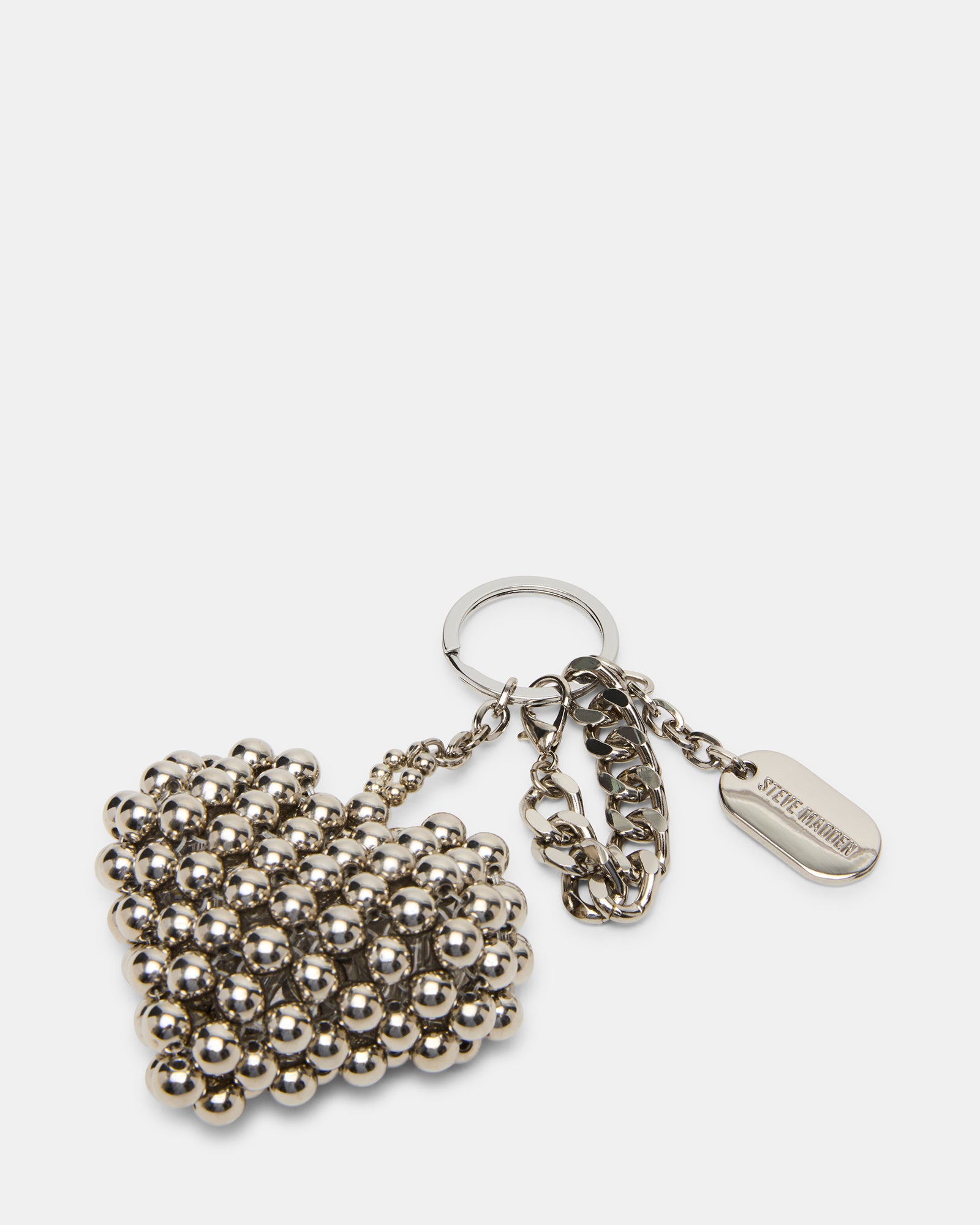 Heart Bag Charm Silver