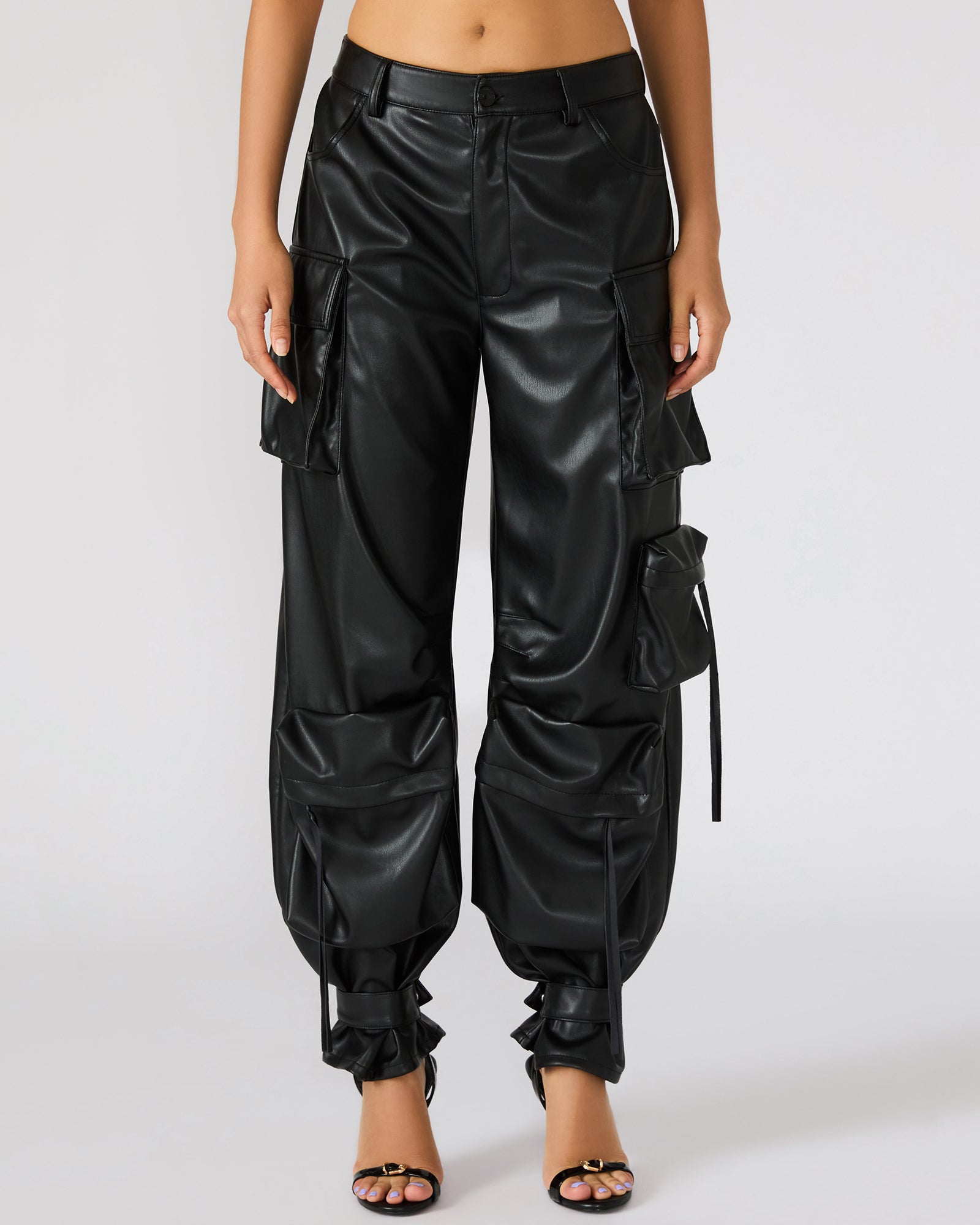 Vegan Leather Duo Pant Black
