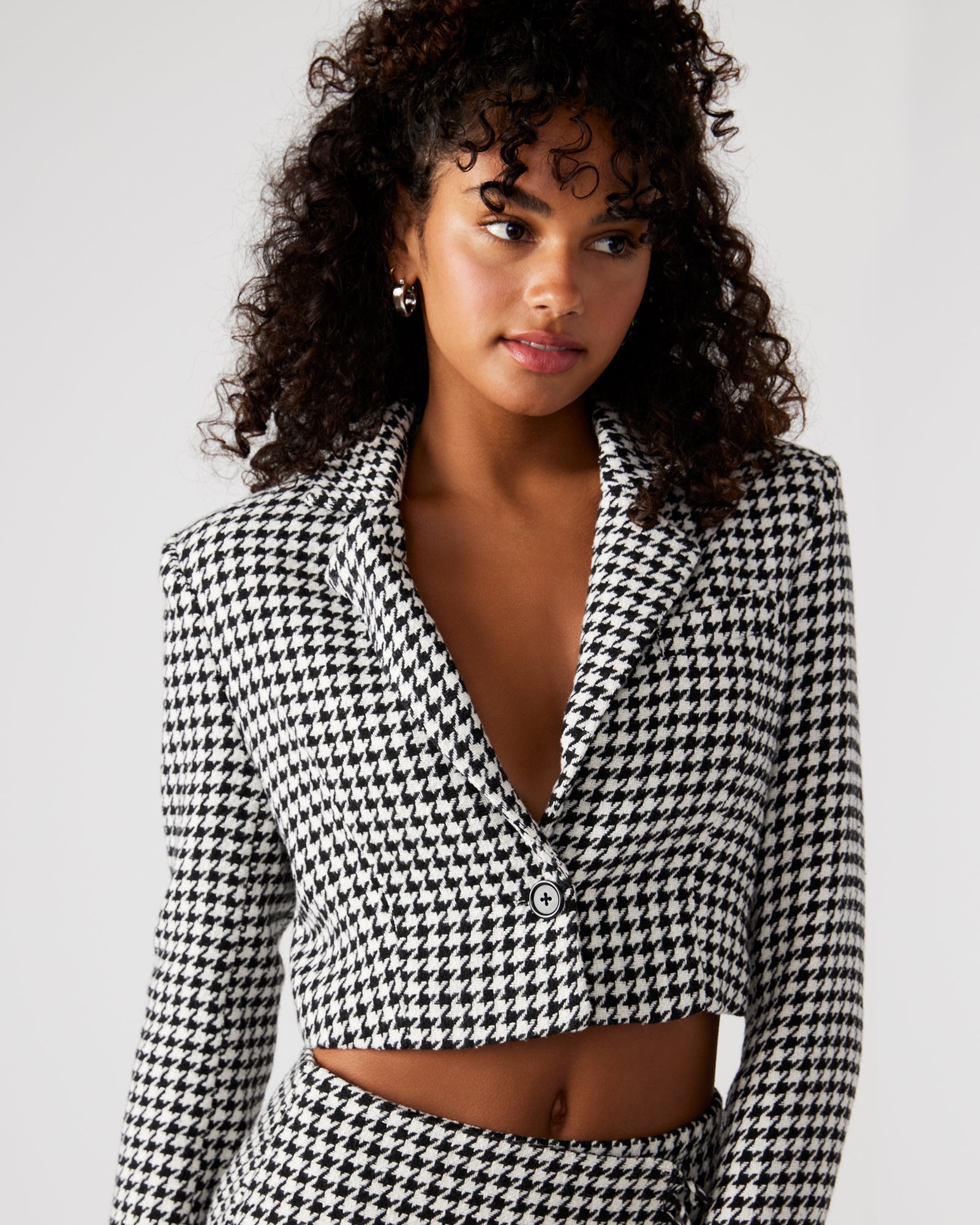 Rupi Cropped Blazer Black/white