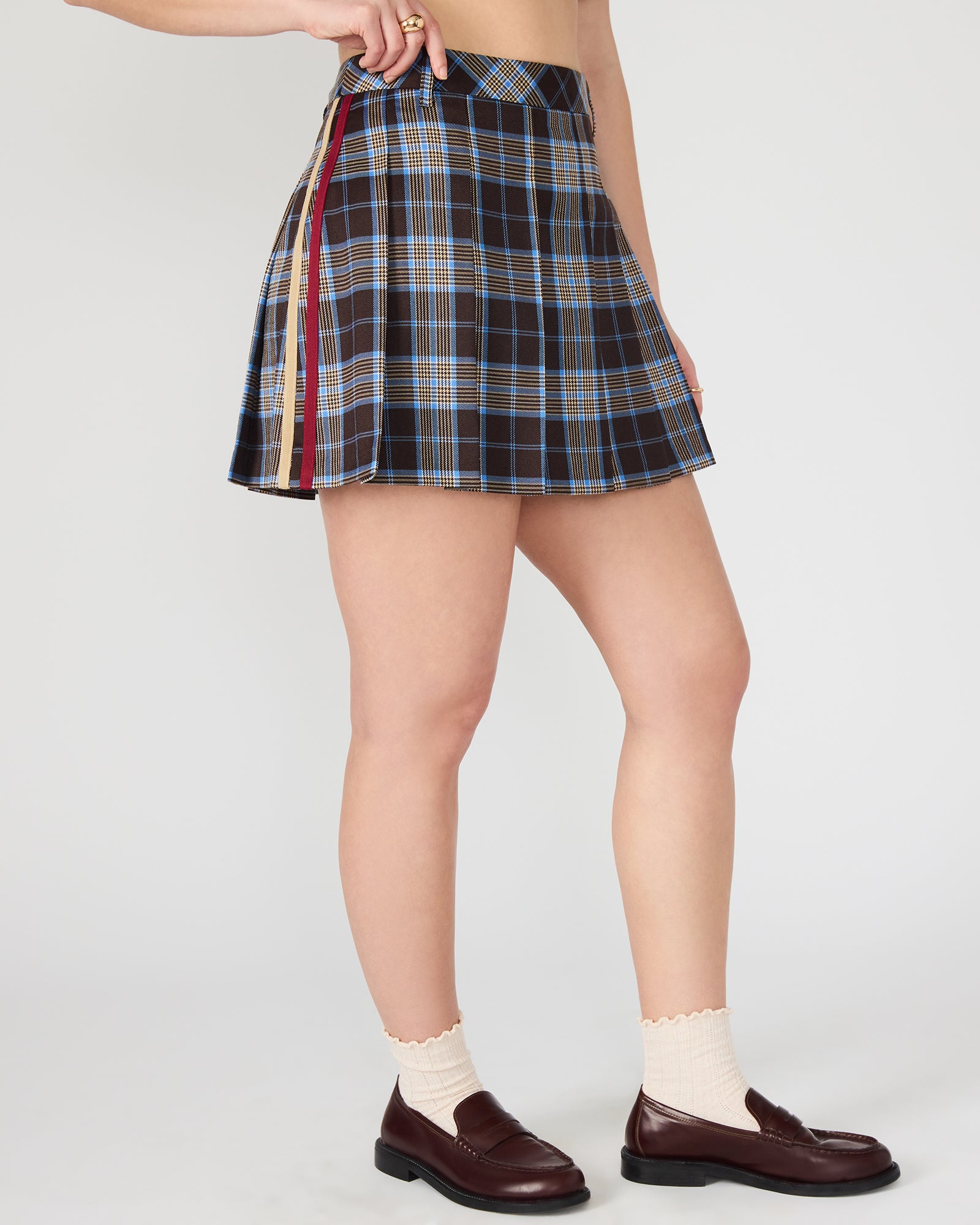 Margo Skirt Brown Plaid