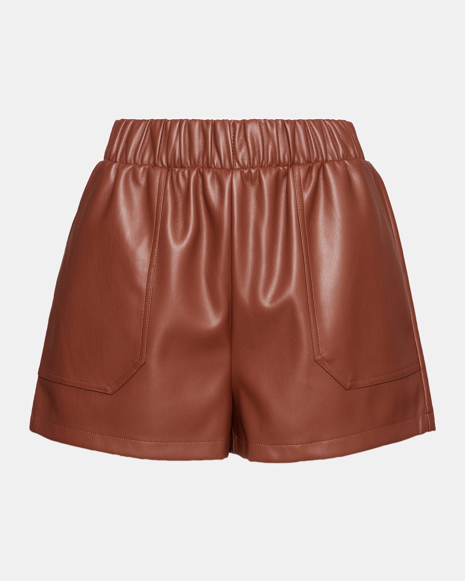 Faux The Record Short Cognac