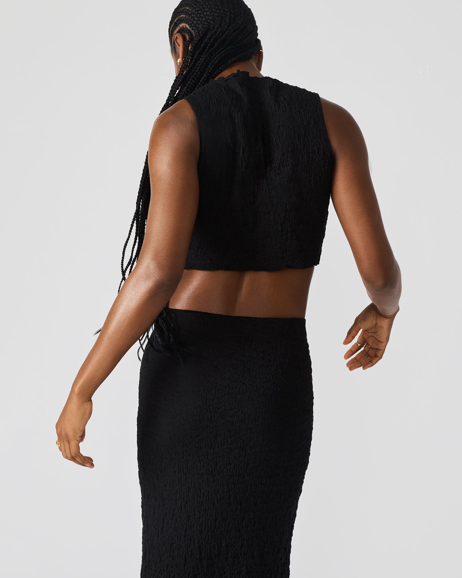 Seaside Maxi Skirt Set Black