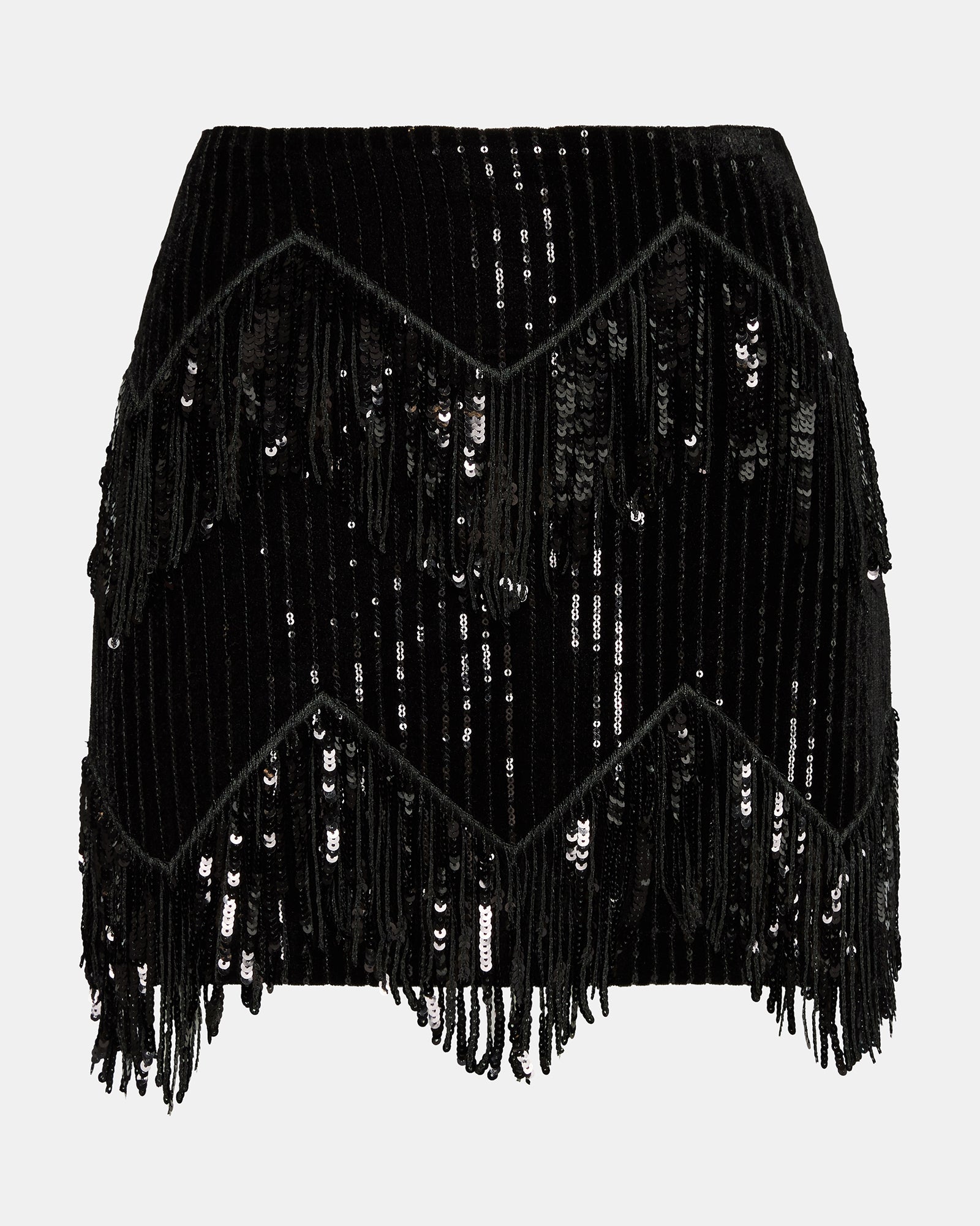Cindi Sequin Skirt Black