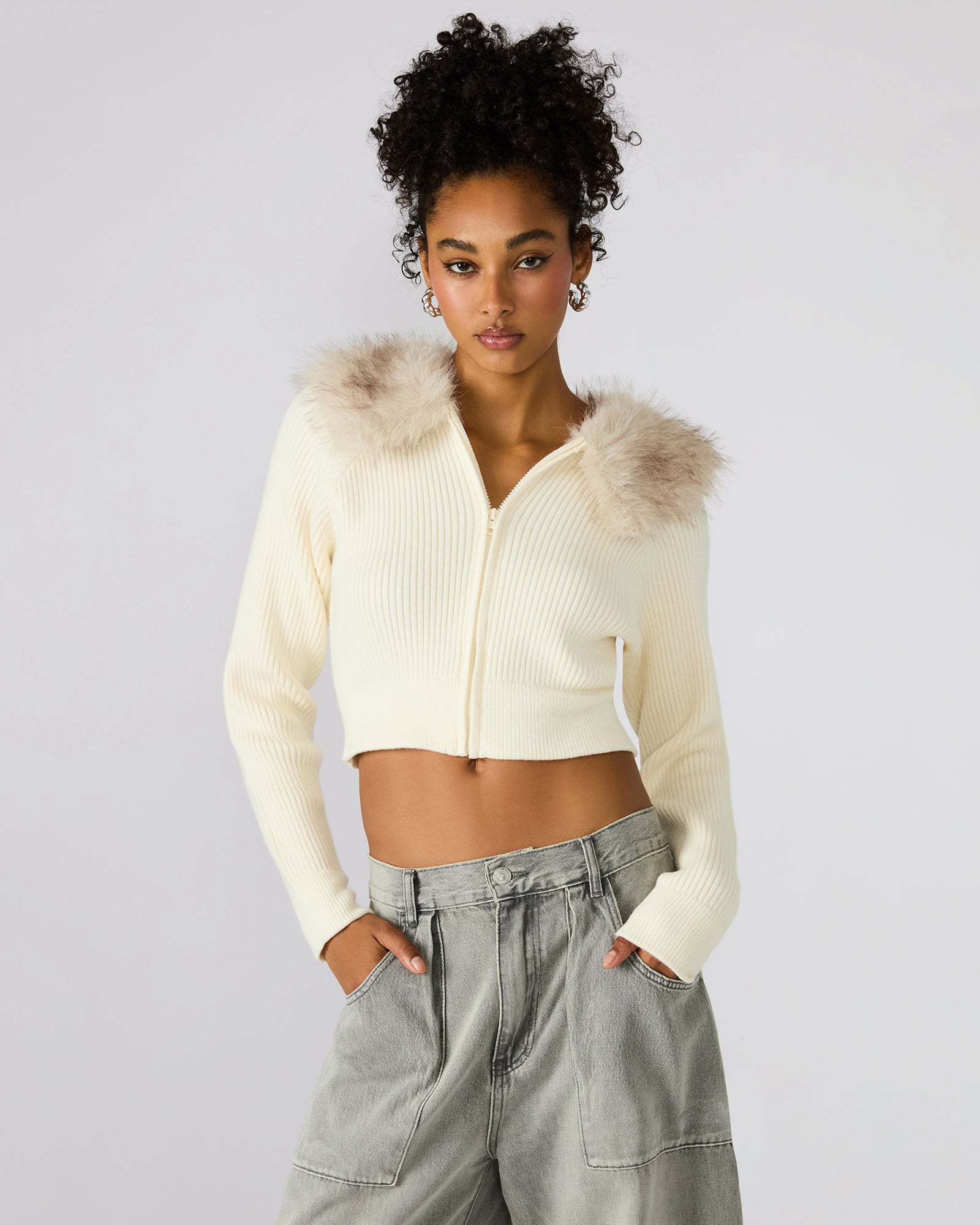 Lysia Sweater Jacket Cream