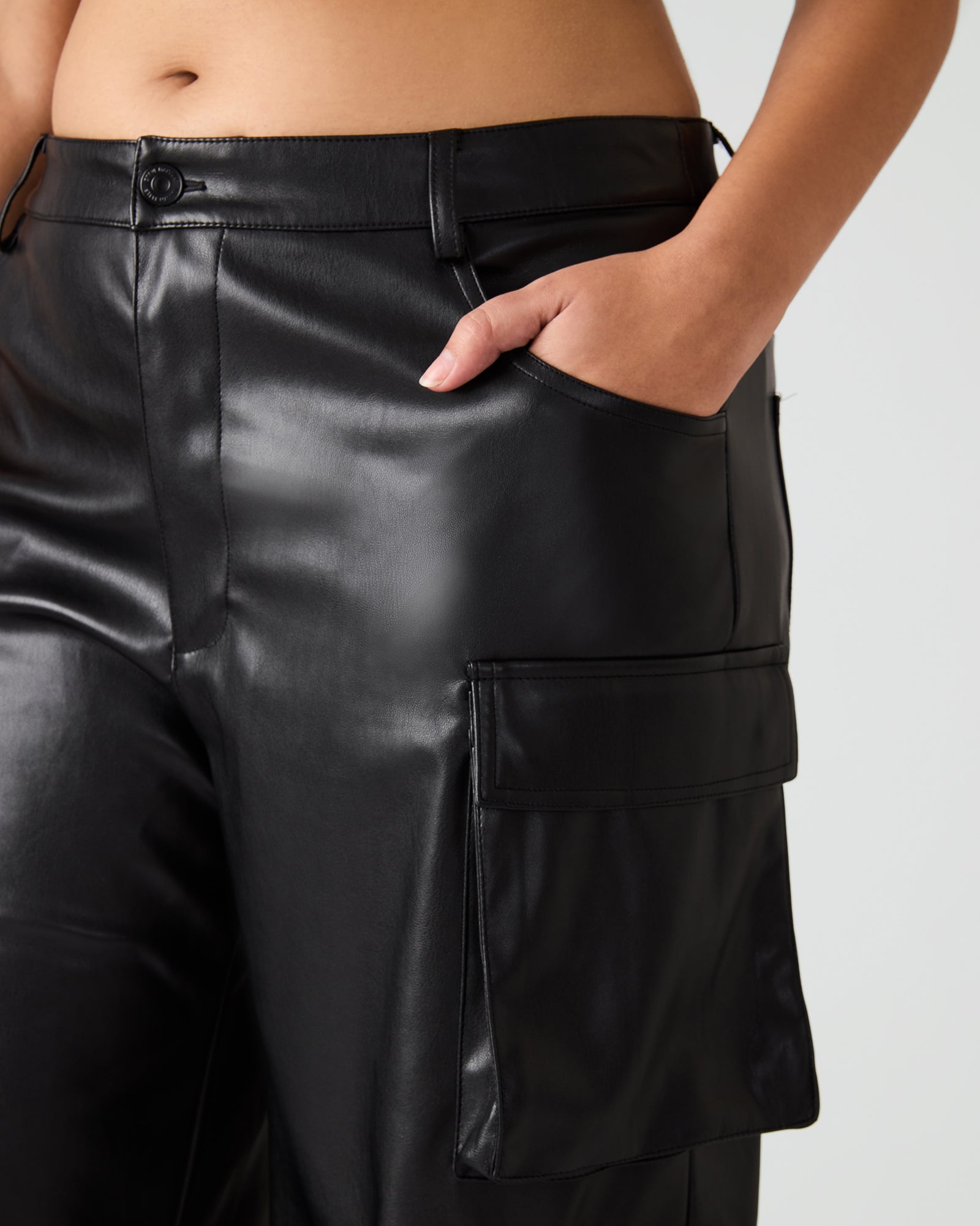 Vegan Leather Duo Pant Black