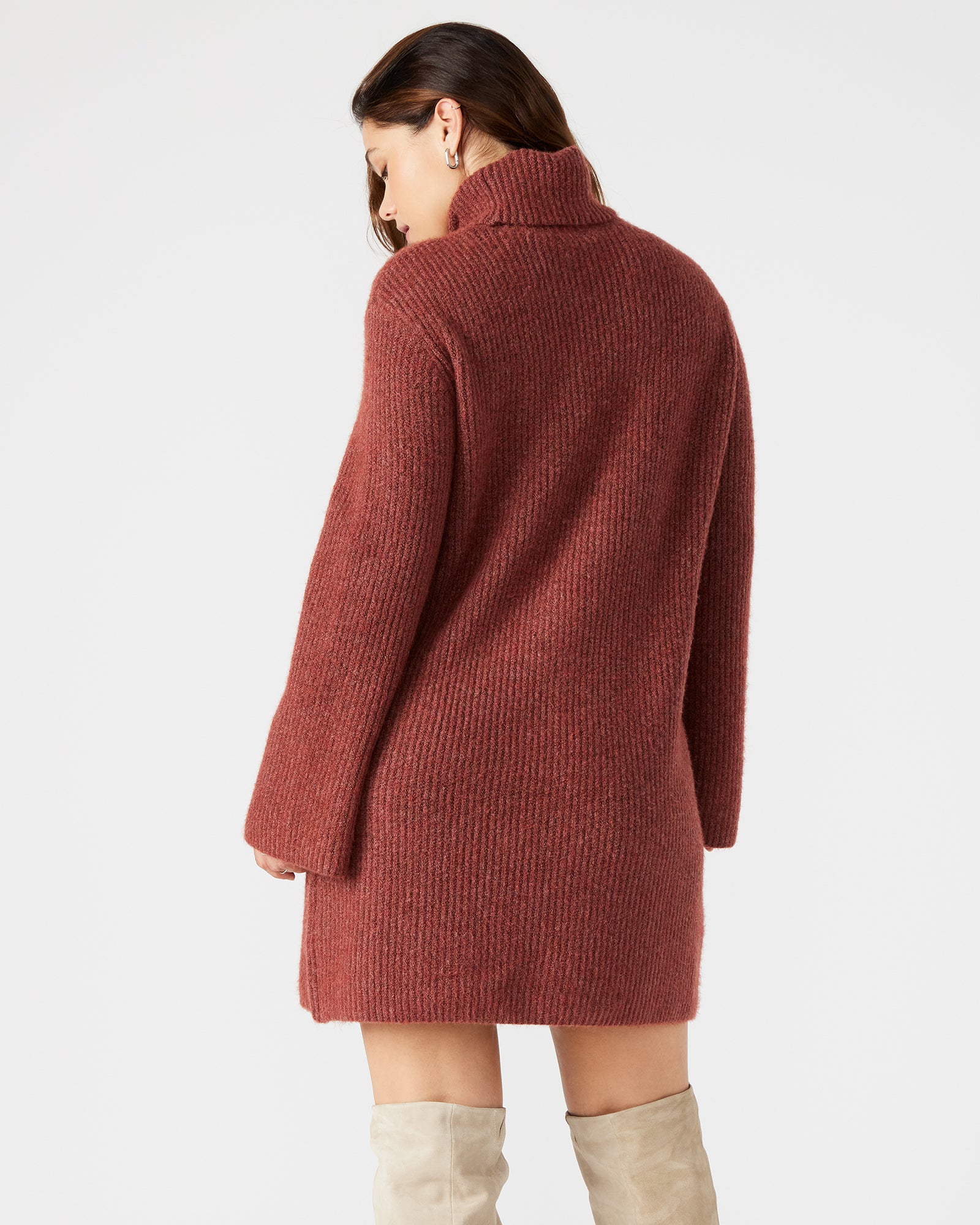 Abbie Sweater Dress Rust