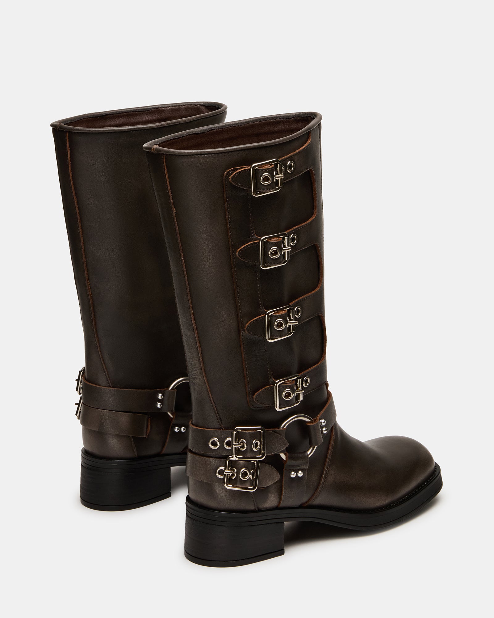 Rocky Brown Distressed Wide Calf