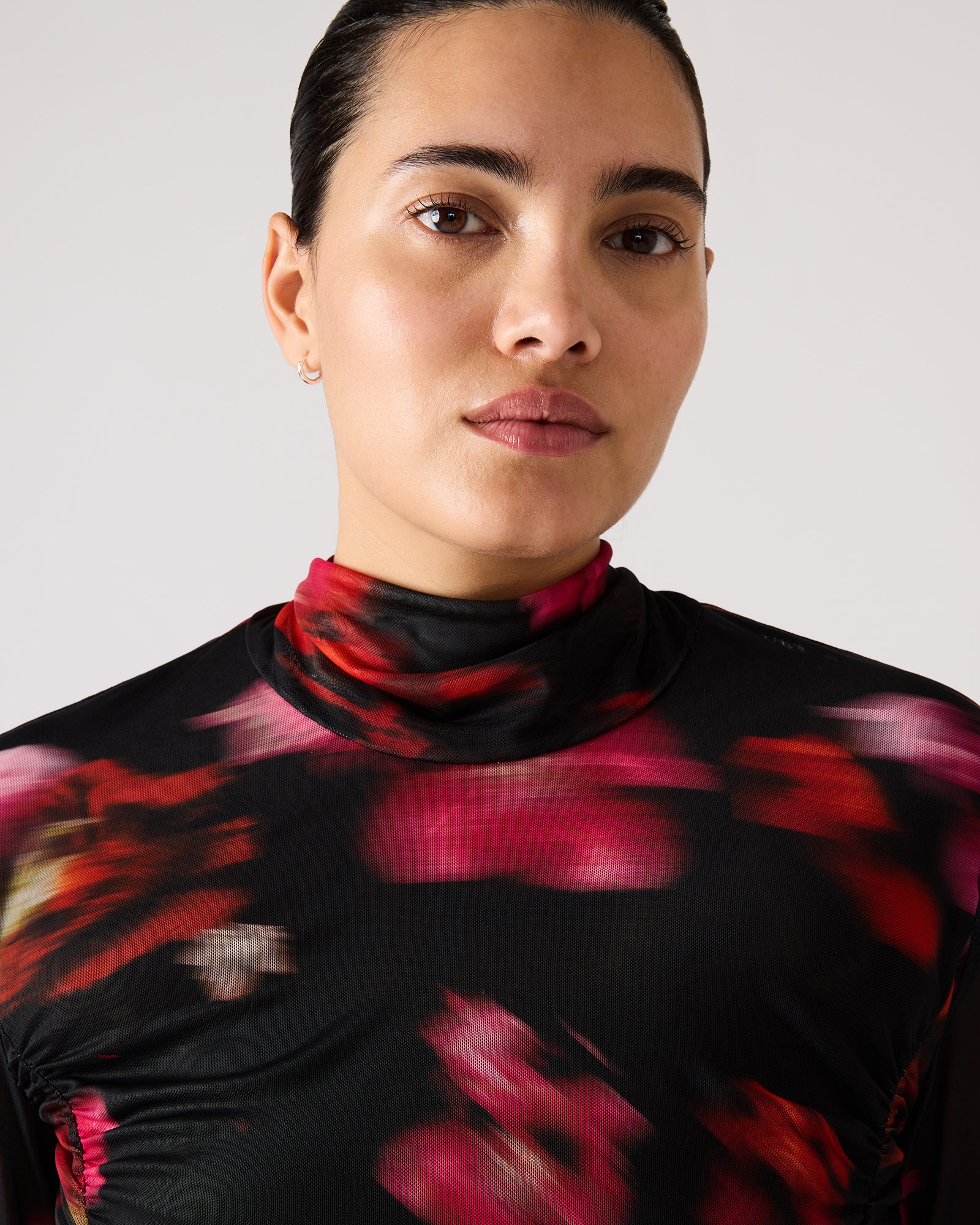 Taylore Top Blurry Floral