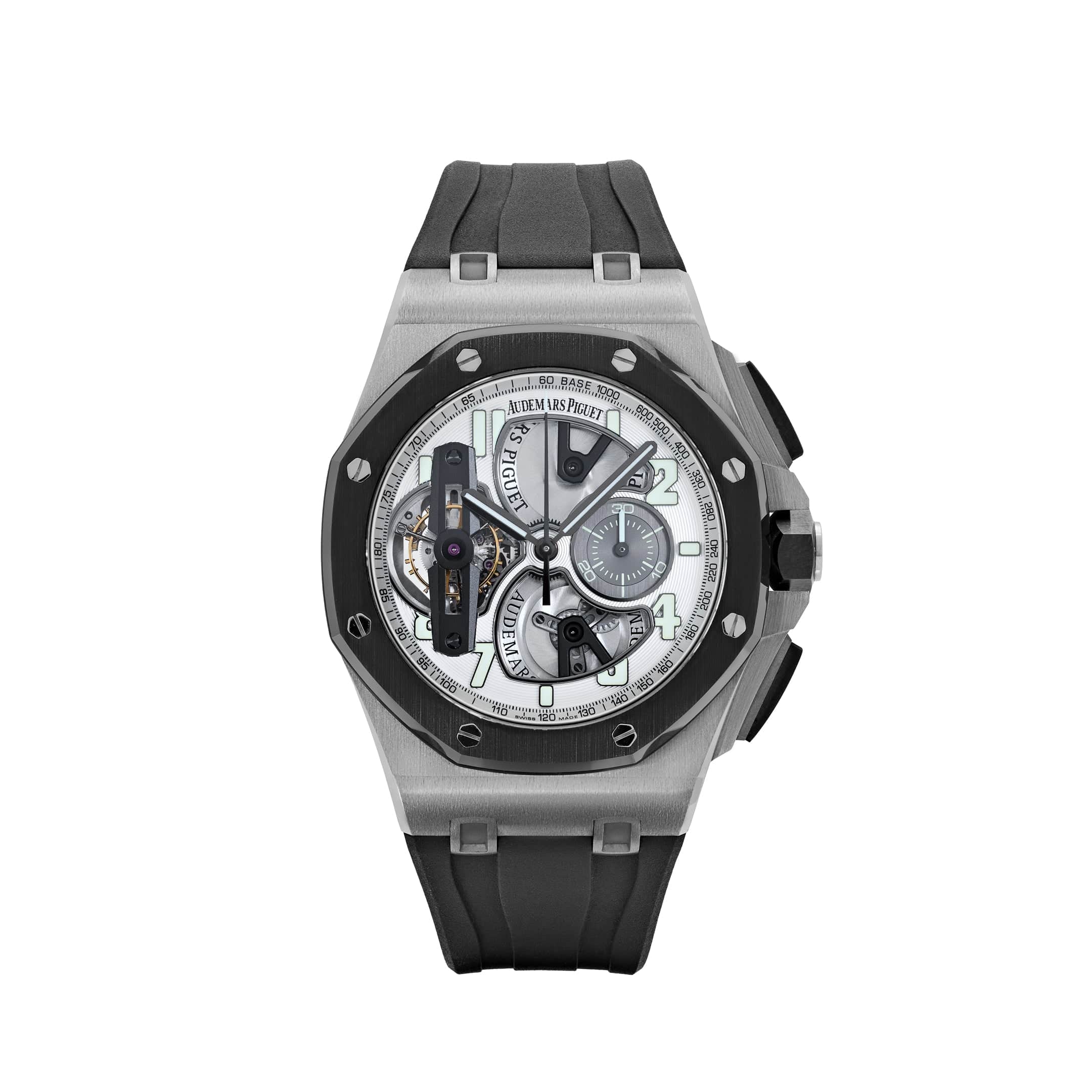 Audemars Piguet Royal Oak Offshore Chronograph 26387IO.OO.D002CA.01 Tourbillon Titanium Openworked Dial Limited Edition of 15 (2015)
