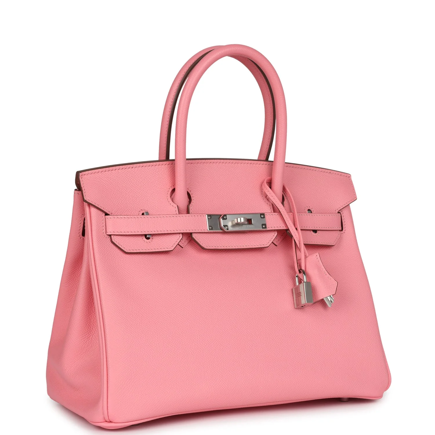 Pre-owned Hermes Birkin 30 Rose Confetti Epsom Palladium Hardware
