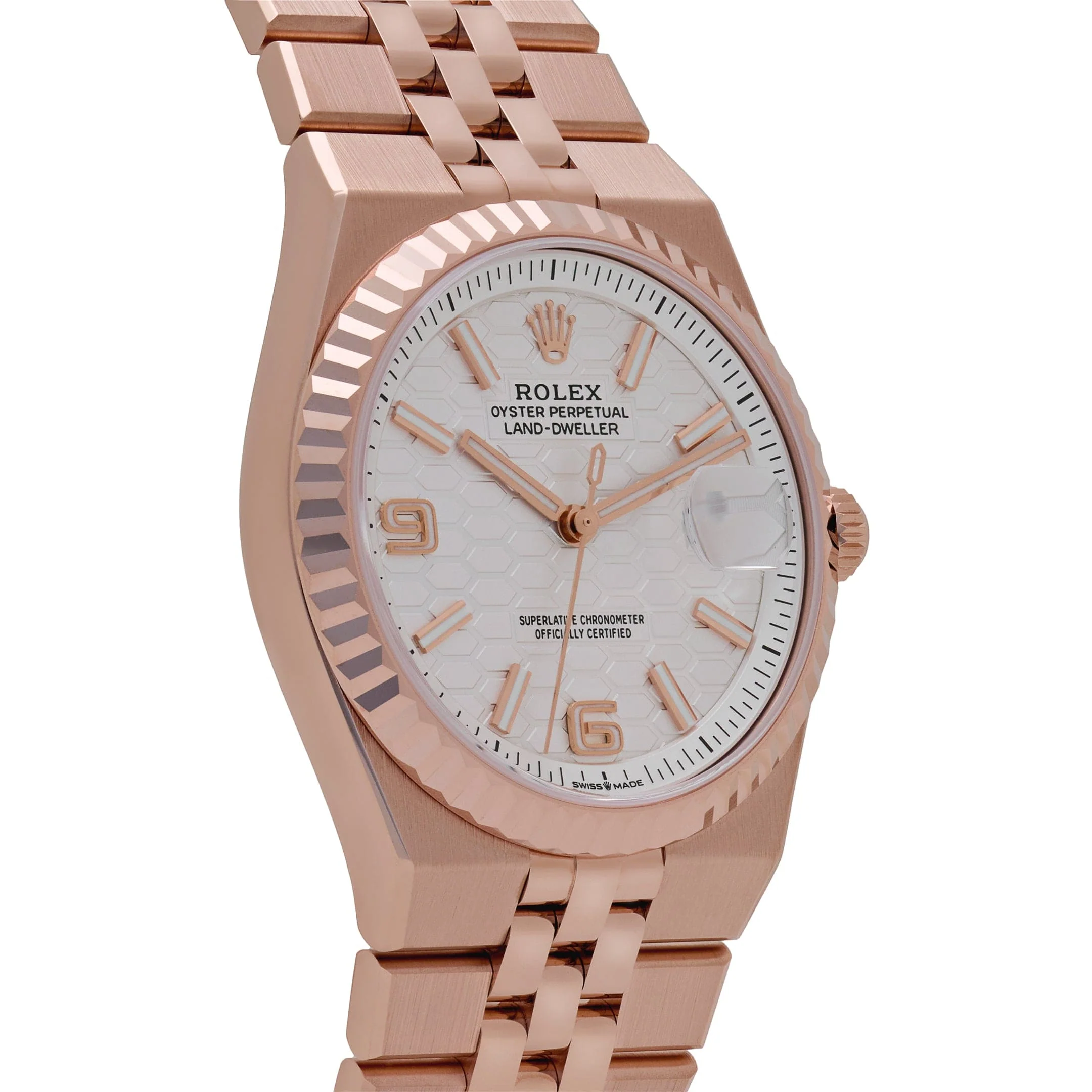 Rolex Land-Dweller 127235 Rose Gold Intense White Dial (2025)