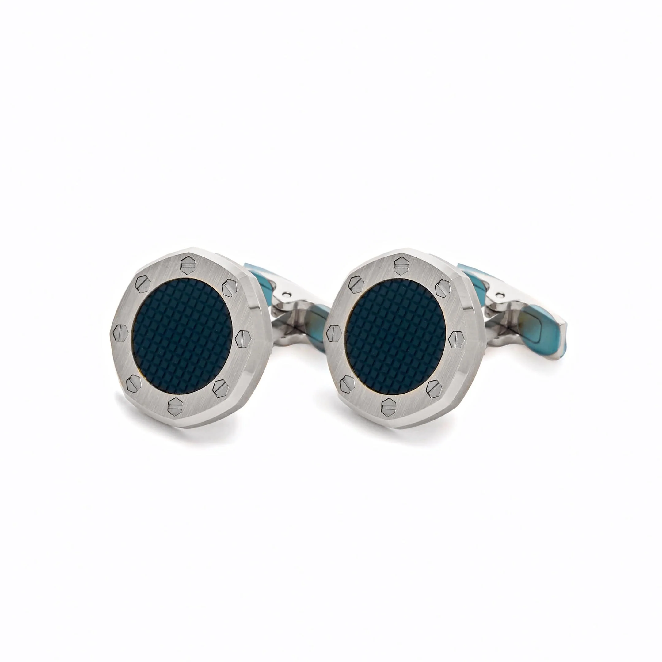 Audemars Piguet Stainless Steel Cufflinks in Blue