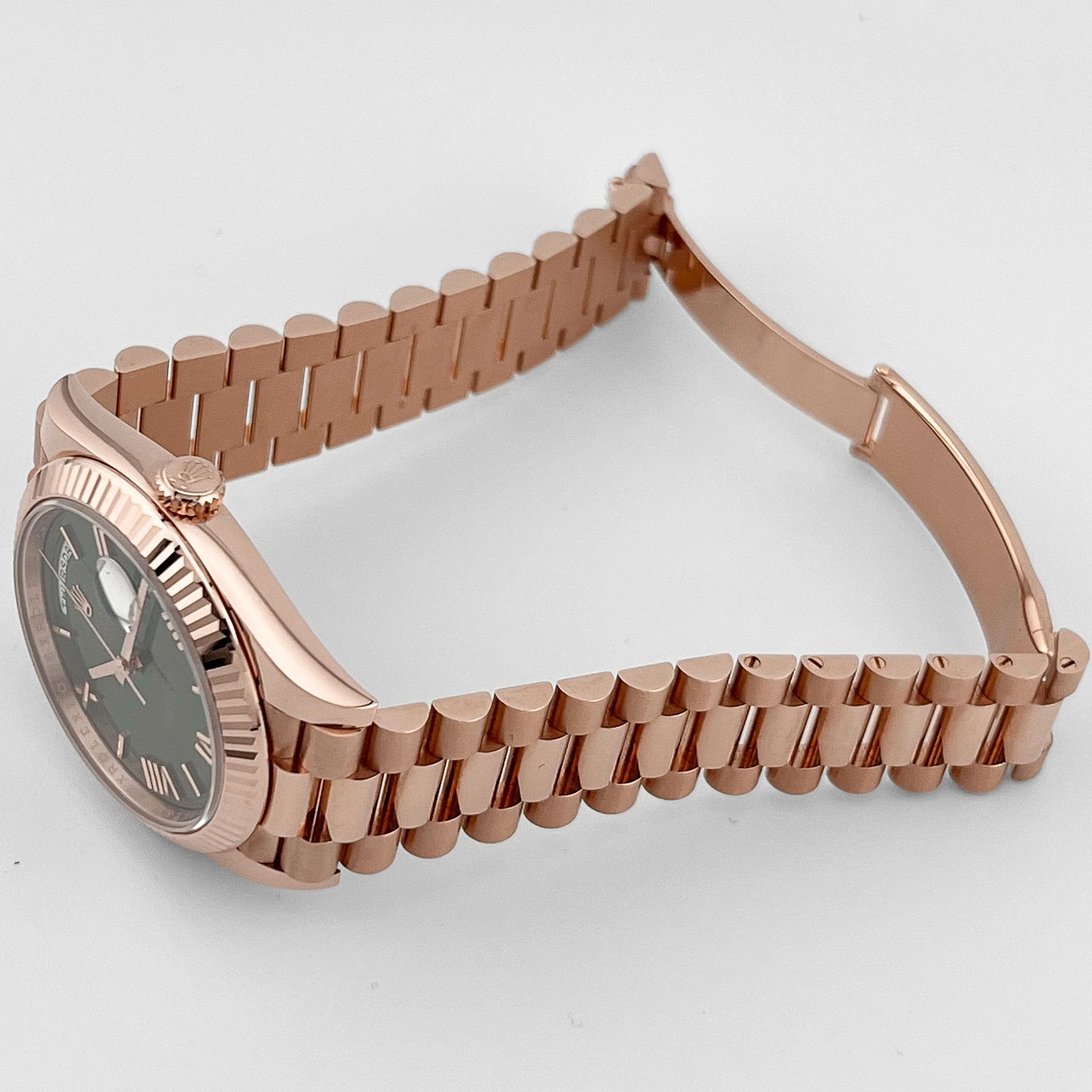 Rolex Day-Date 228235 Rose Gold Olive Green Dial (2023)