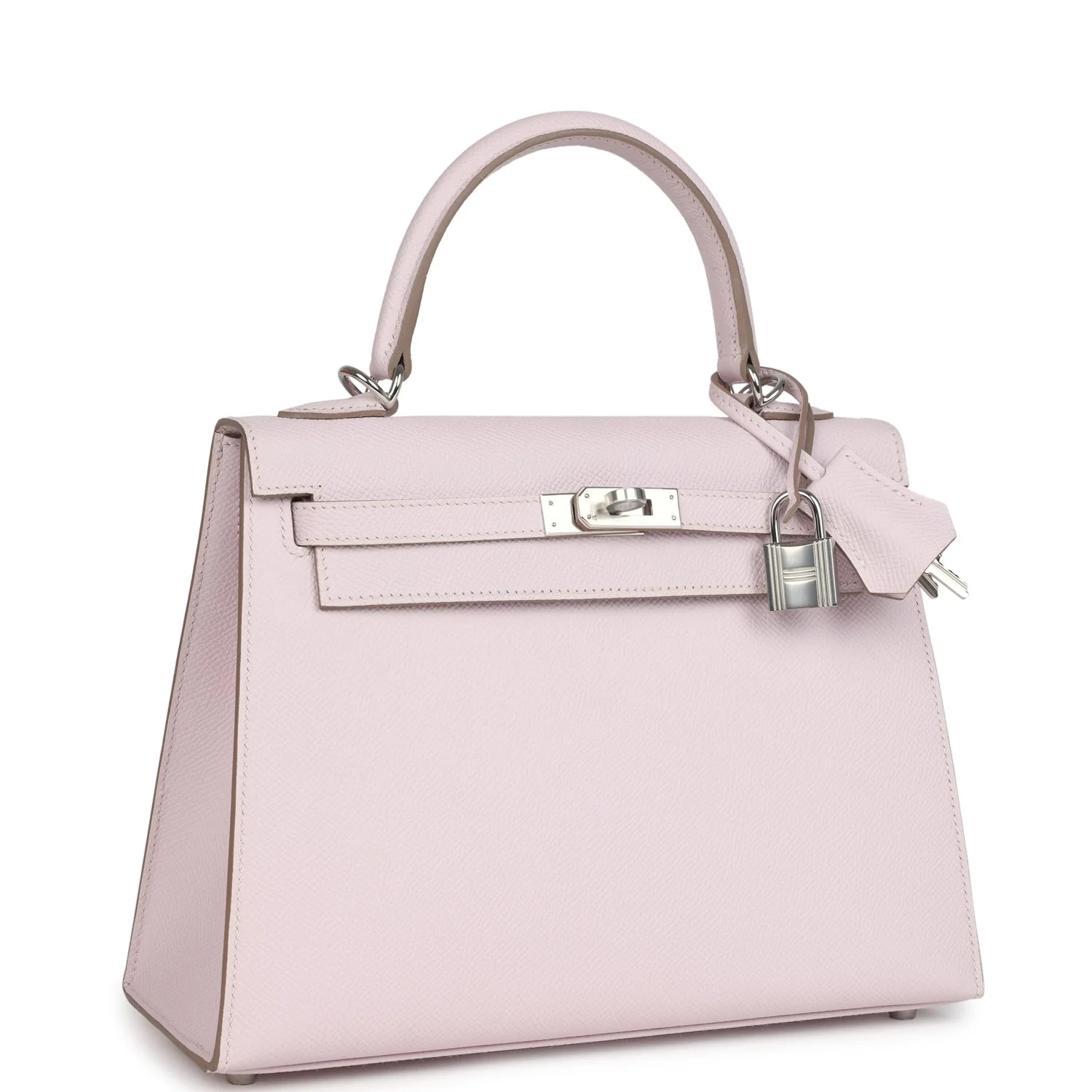Hermes Kelly Sellier 25 Mauve Pale Epsom Palladium Hardware