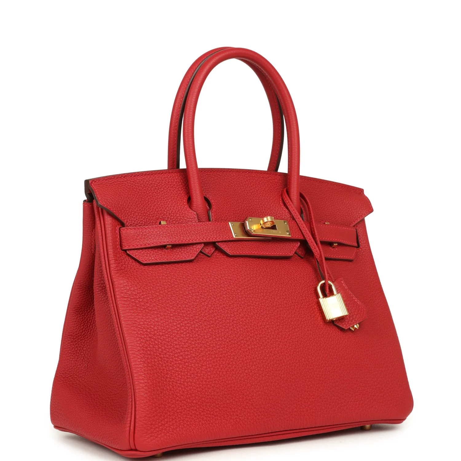 Hermes Birkin 30 Rouge Casaque Togo Gold Hardware