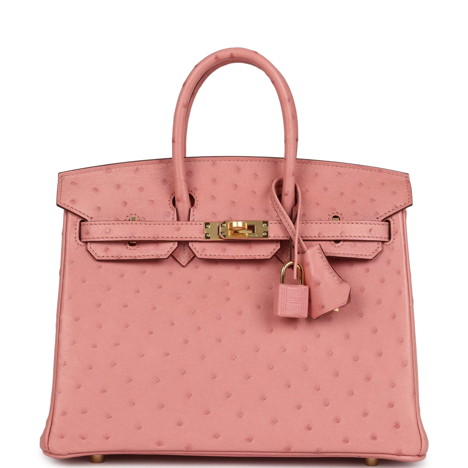 Hermes Birkin 25 Terre Cuite Ostrich Gold Hardware