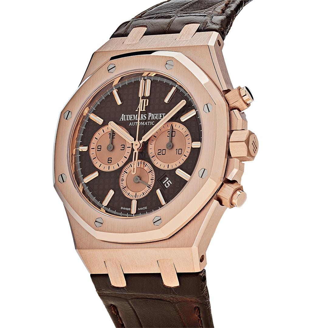Audemars Piguet Royal Oak 26331OR.OO.D821CR.01 Selfwinding Chronograph Rose Gold Brown Dial