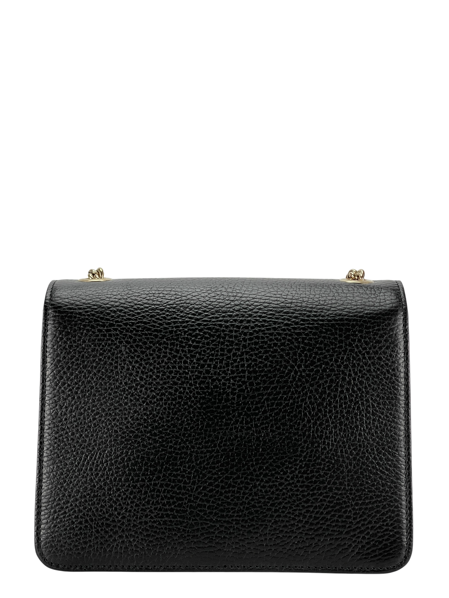 GUCCI - Black Interlocking G Chain Shoulder Bag