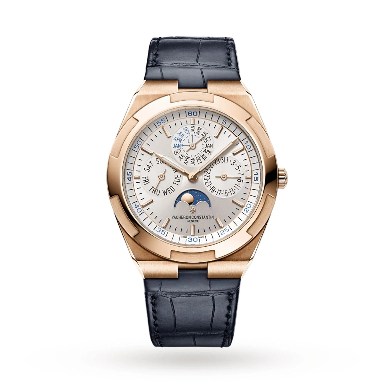 Vacheron Constantin Overseas 4300V/000R-B064 Ewiger Kalender Ultra-Thin Rose Gold Silver Dial