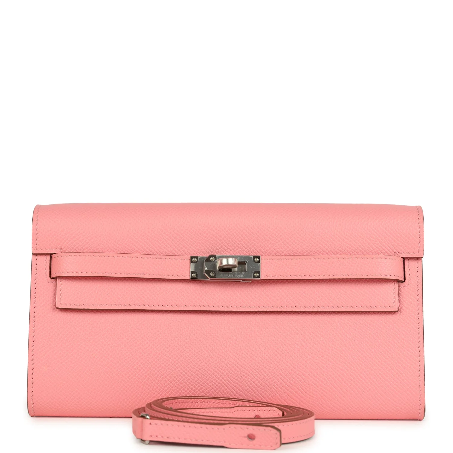 Hermes Kelly Wallet To Go Rose Confetti Epsom Palladium Hardware