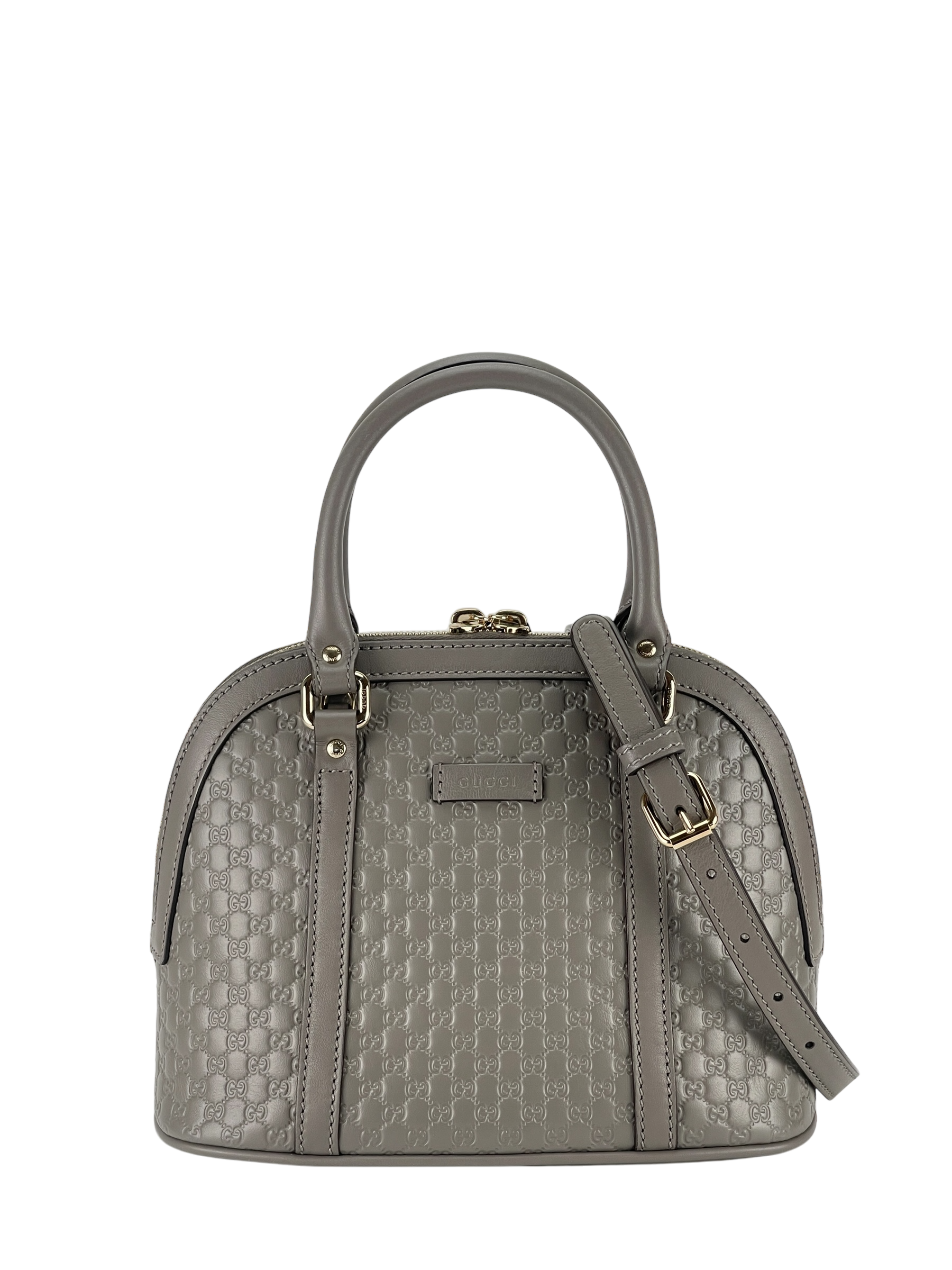 GUCCI - Grey GG 2way Micro Shima Shoulder bag