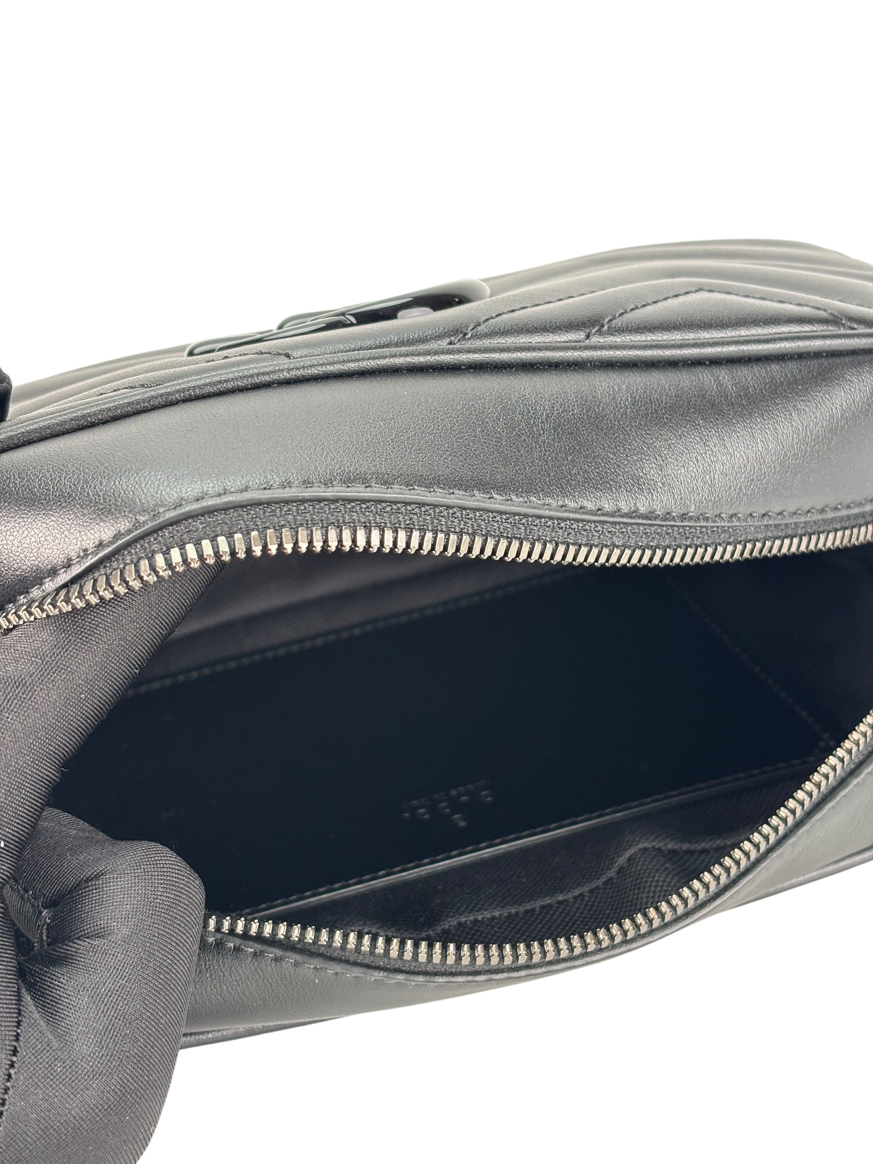 GUCCI - Black GG Marmont Camera Shoulder Bag