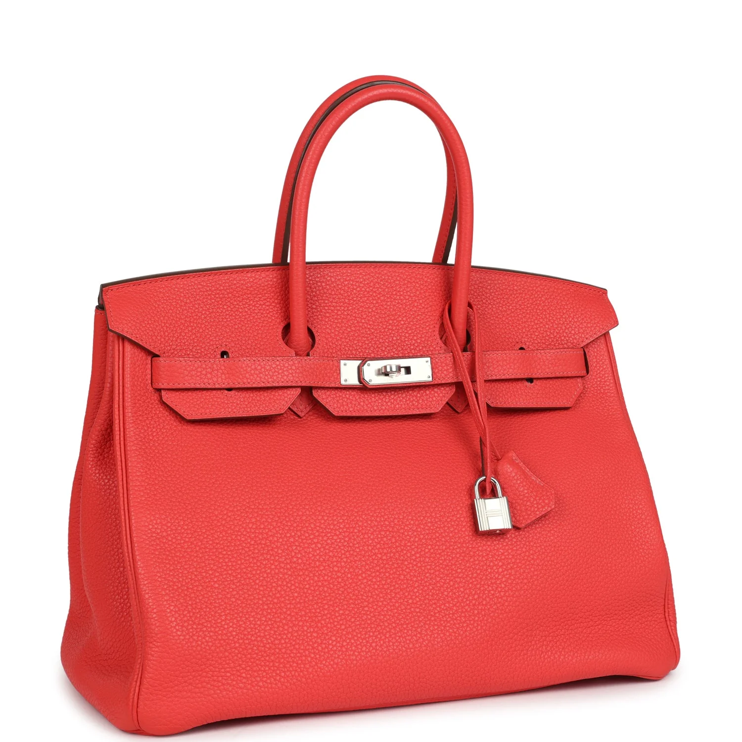 Pre-owned Hermes Birkin 35 Rose Jaipur Clemence Palladium Hardware