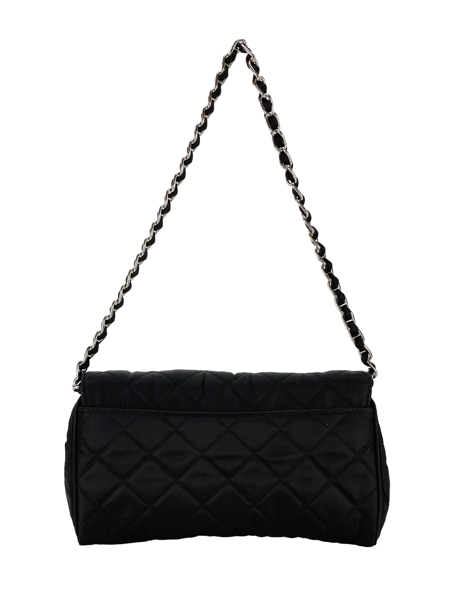 PRADA - Nylon Pushlock Flap Crossbody Bag