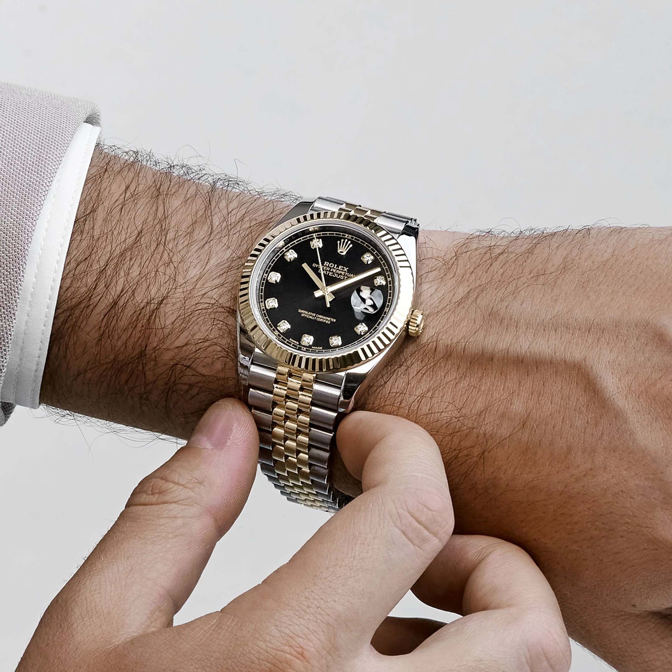 Rolex Datejust 41 126333 Stainless Steel Yellow Gold Black Diamond Dial Jubilee (2018)