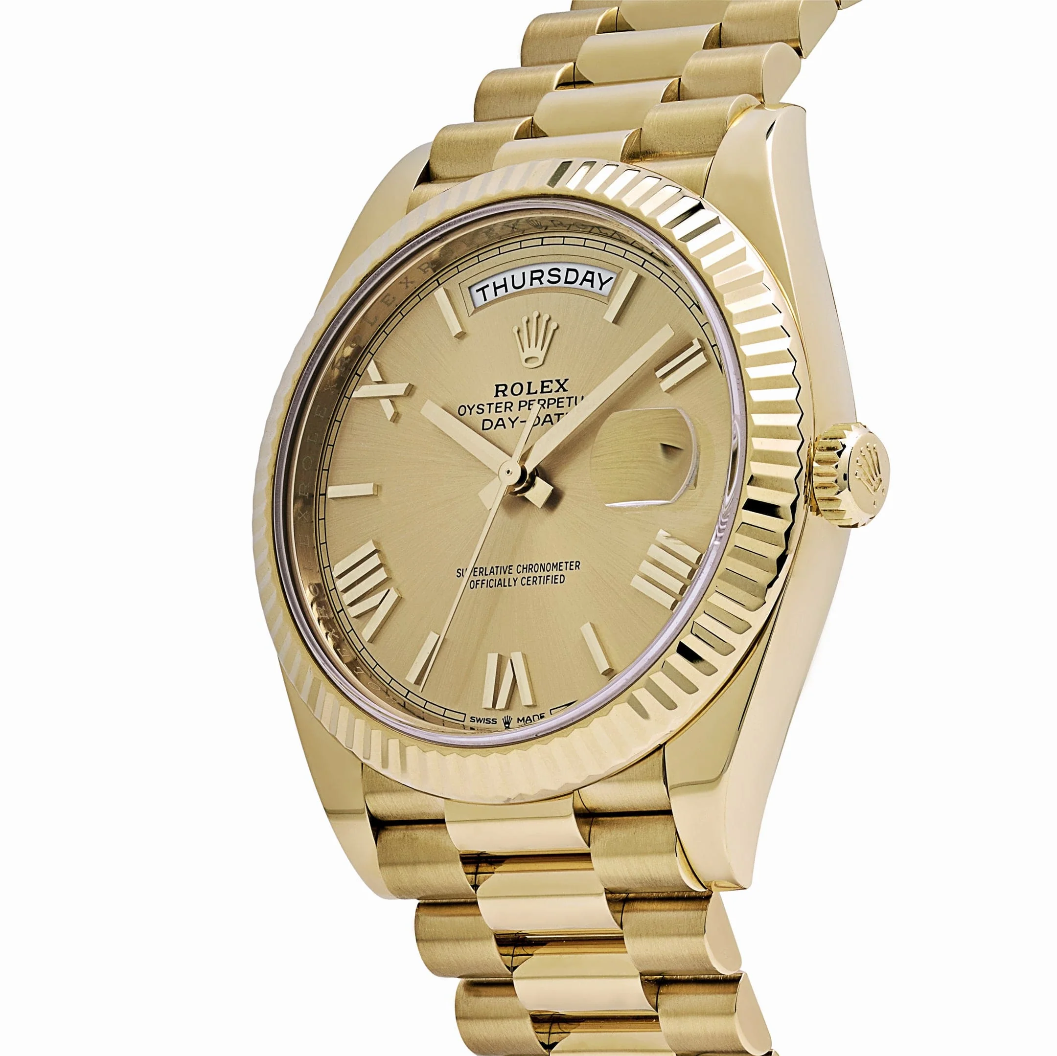 Rolex Day-Date 40 228238 Yellow Gold Champagne Roman Dial