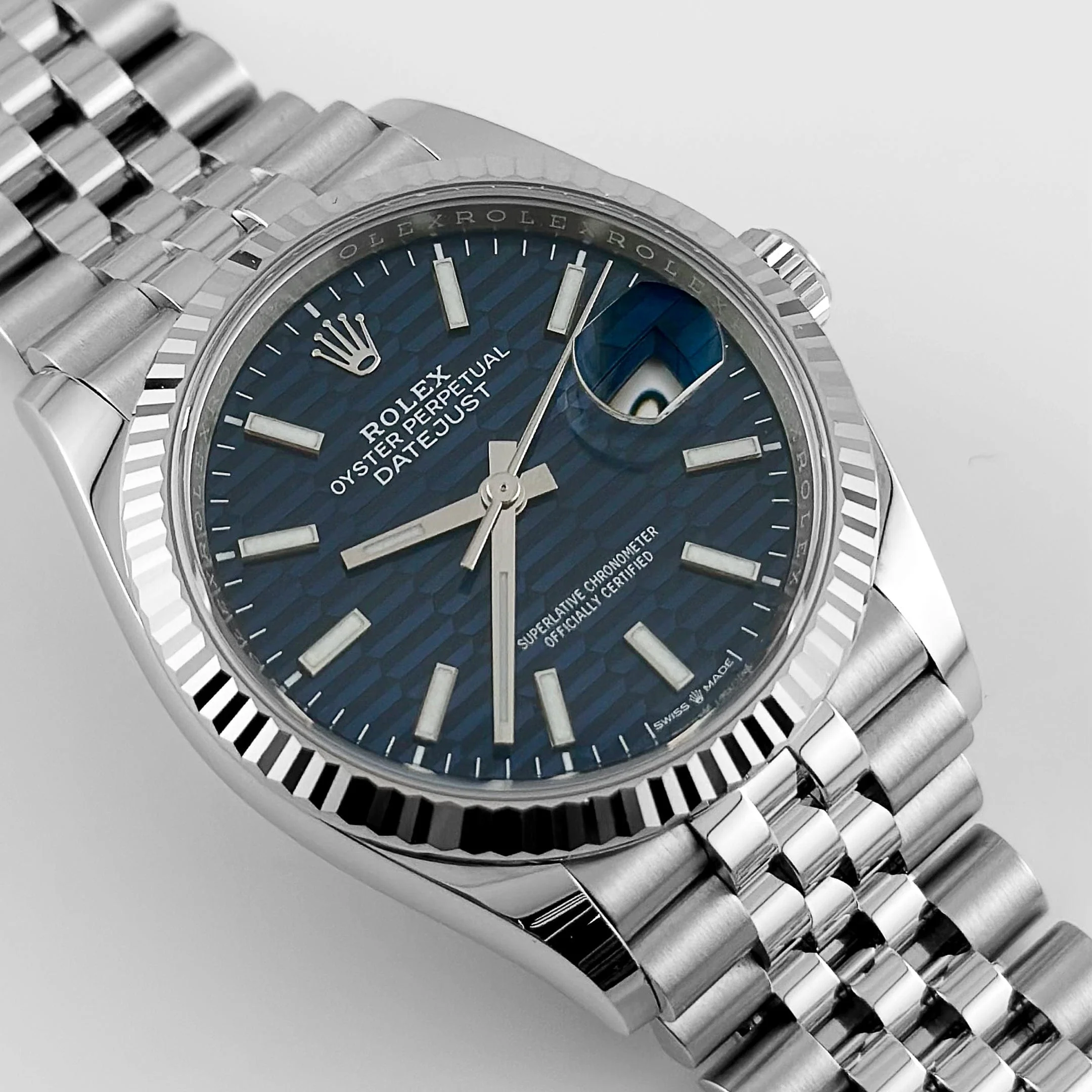 Rolex Datejust 36 126234 Stainless Steel Blue Motif Dial Jubilee (2023)