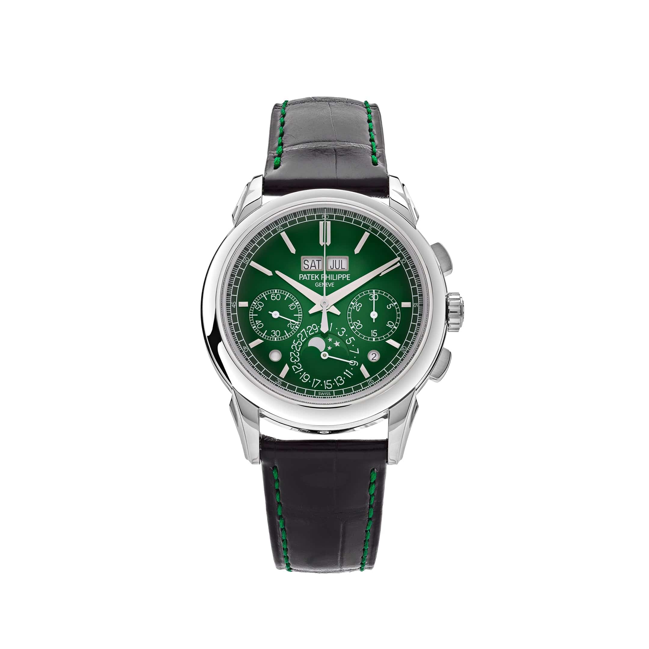 Patek Philippe Grand Complications 5270P-014 Perpetual Calendar Chronograph Platinum Green Dial (2025)