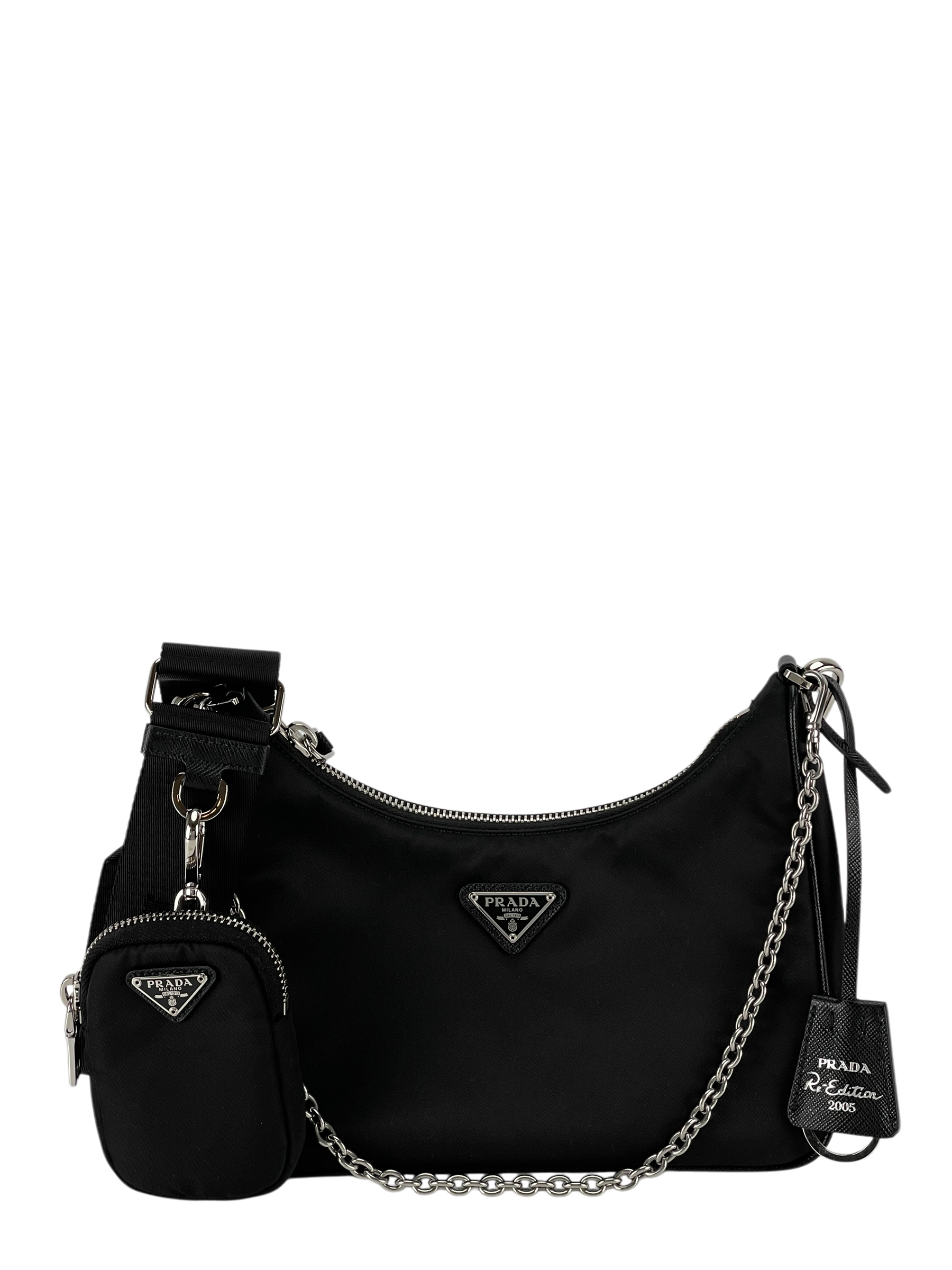 PRADA - Black Re-Edition 2005 Re-Nylon bag 3 in1