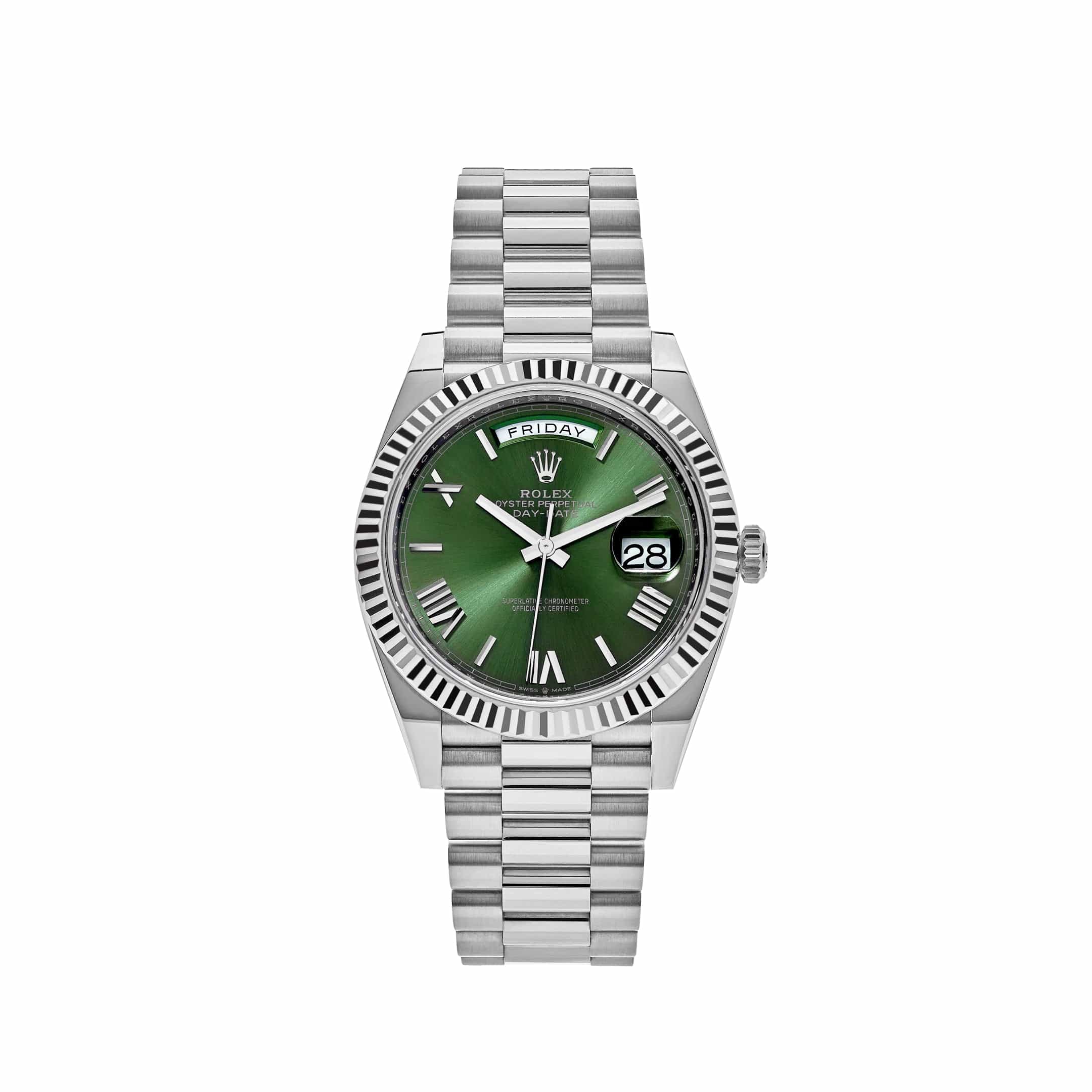 Rolex Day-Date 40 228239 White Gold Olive Dial (2023)