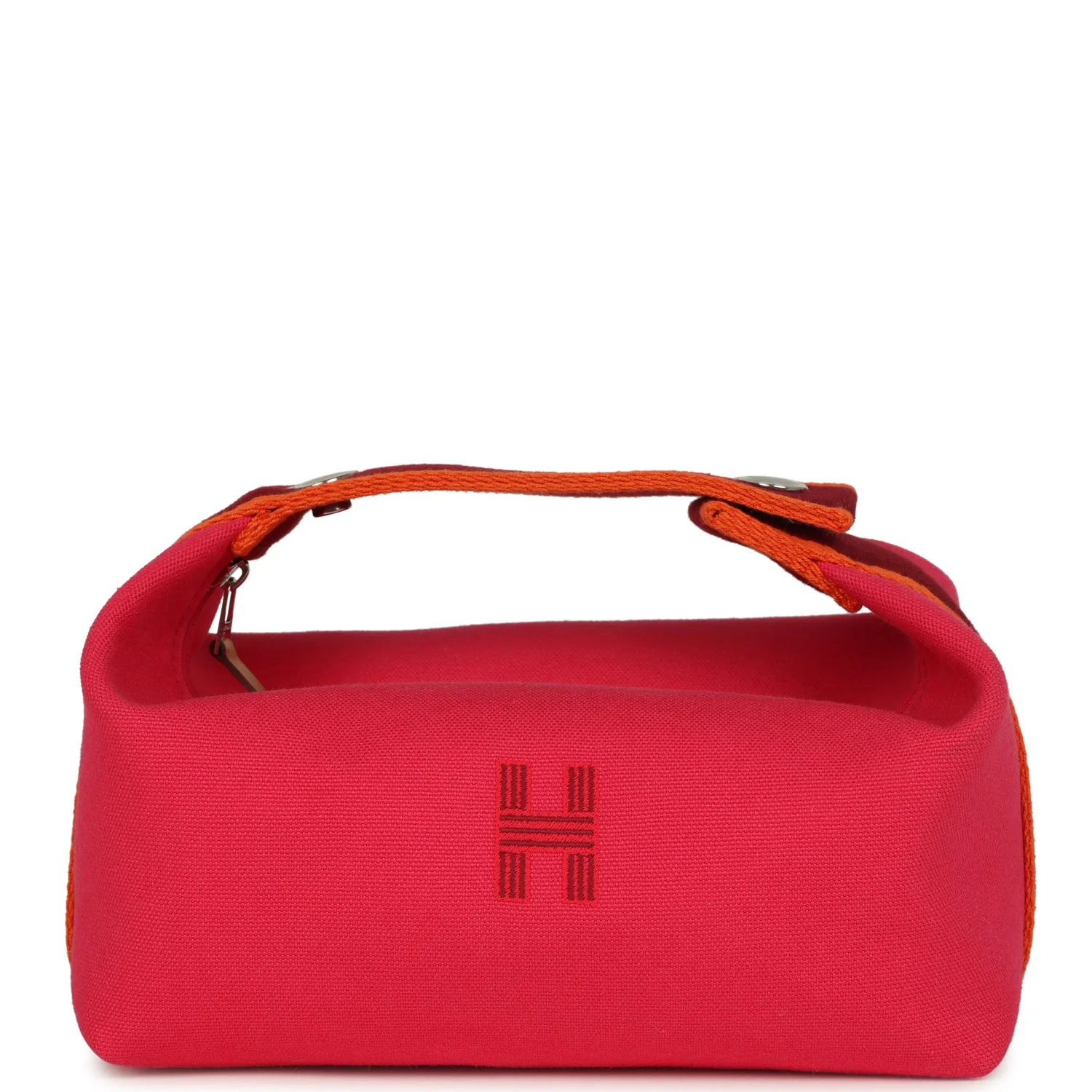 Hermes Bride A Brac Carre Case PM Hibiscus Canvas Palladium Hardware
