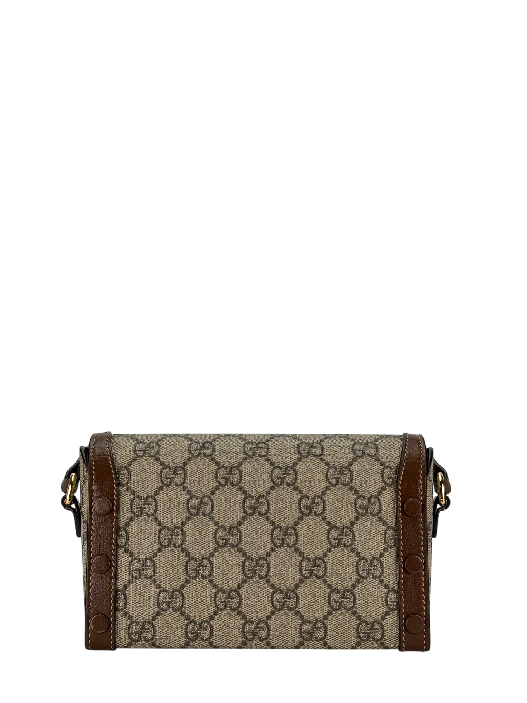 GUCCI - GG Supreme Fabric Leather Horsebit 1955 Bag