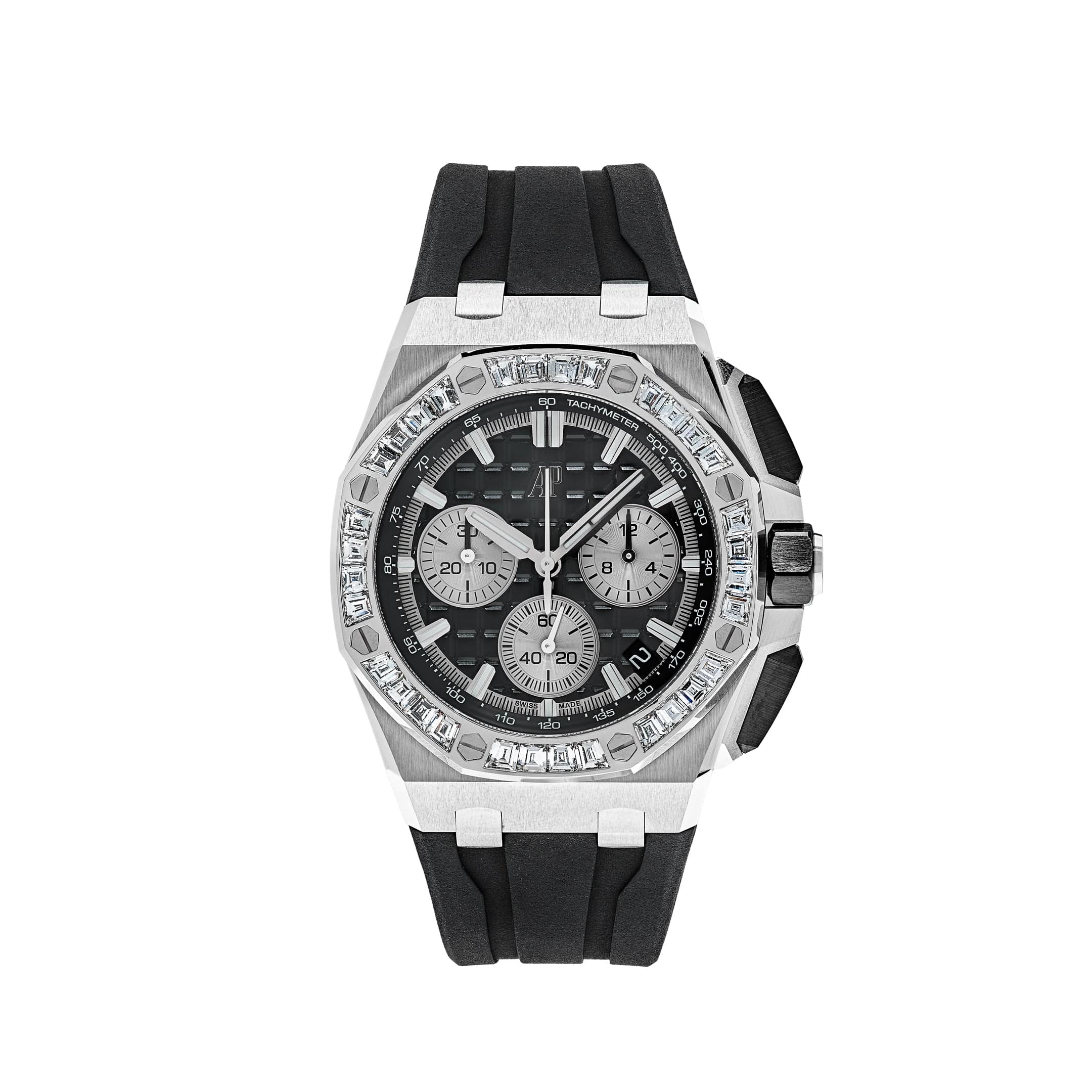 Audemars Piguet Royal Oak Offshore 26424BC.ZZ.D002CA.01 Chronograph White Gold Black Dial Diamond Bezel (2024)