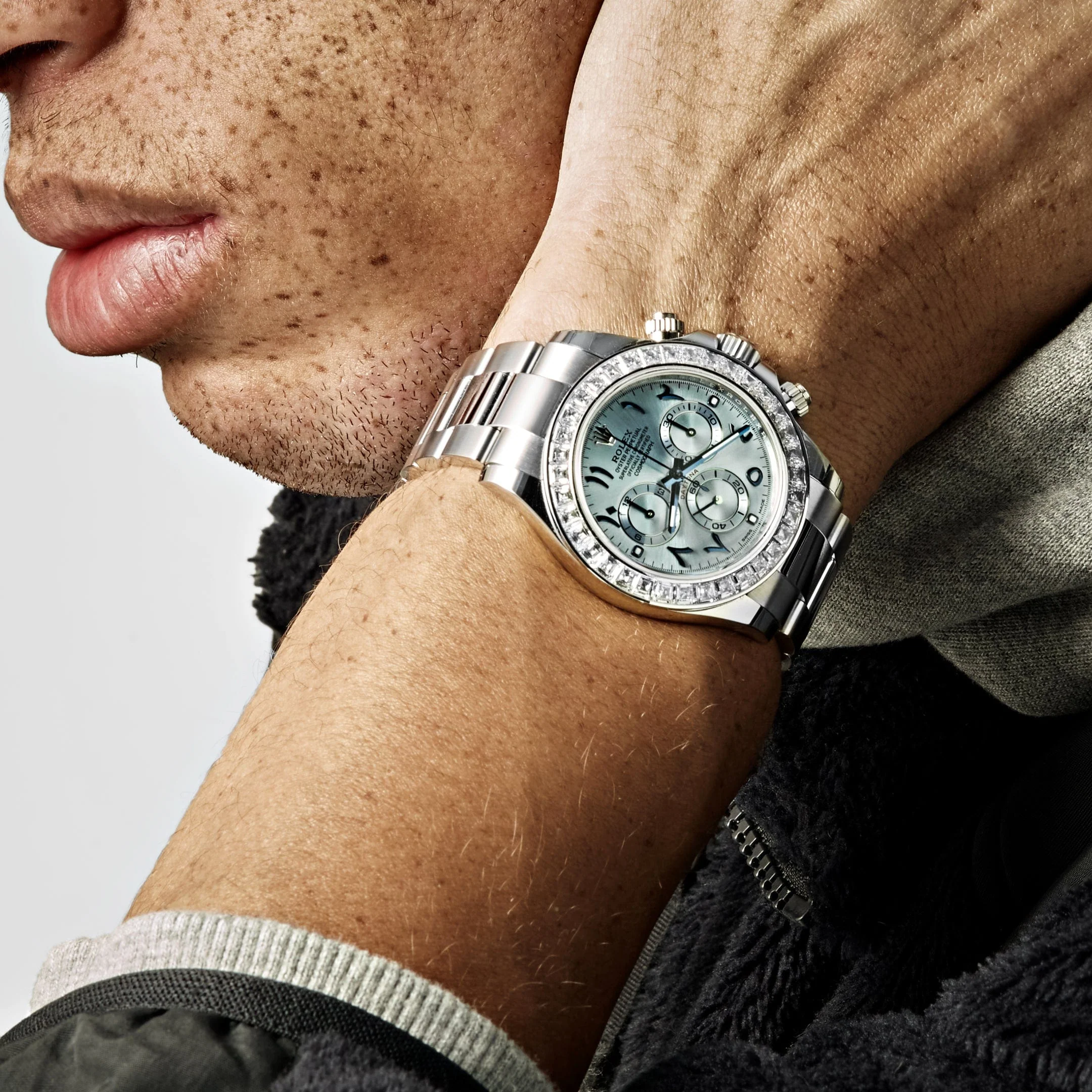 Rolex Daytona 116576TBR Platinum Diamond Ice Blue Arabic Dial