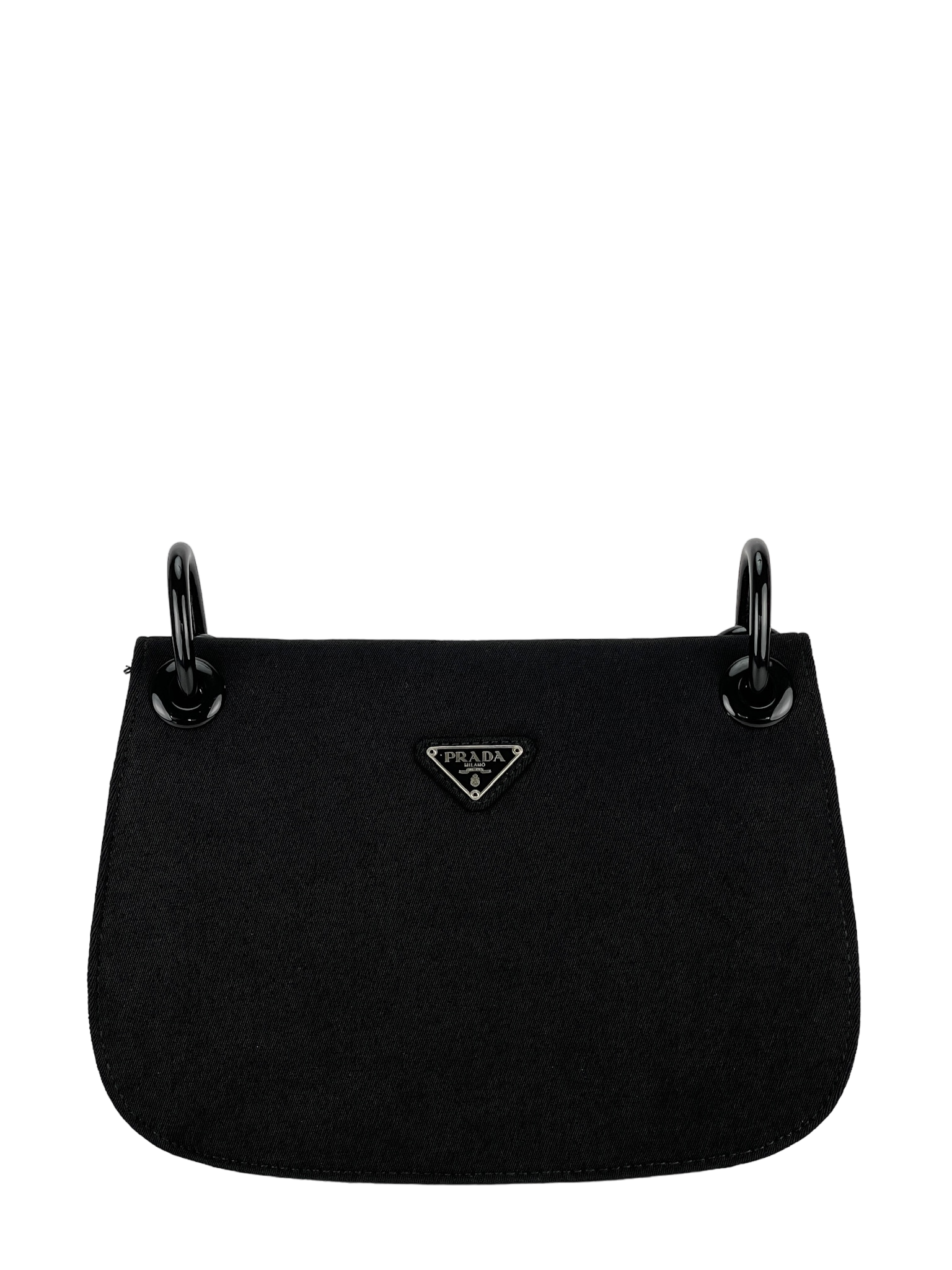 PRADA - Triangle Logo Chunky Chain Shoulder Bag