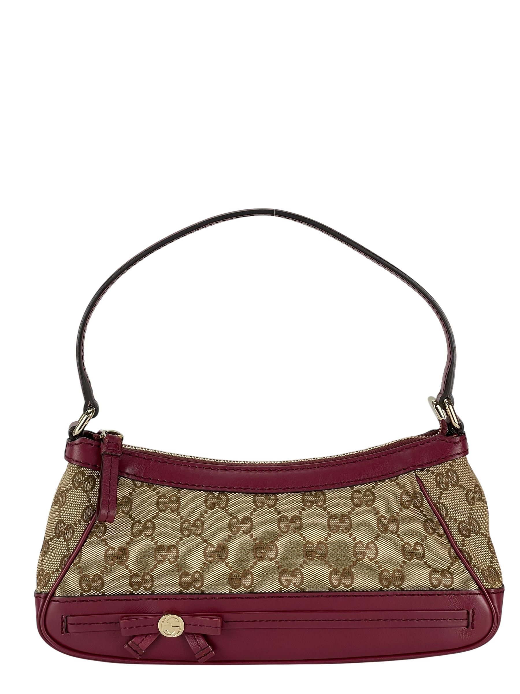 GUCCI - GG Canvas Mayfair One Shoulder Bag Ribbon Khaki Beige