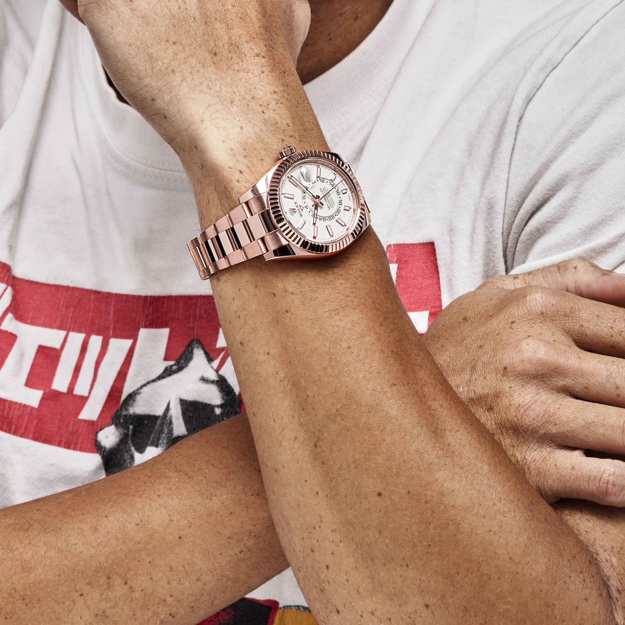 Rolex Sky-Dweller 326935 Rose Gold White Dial