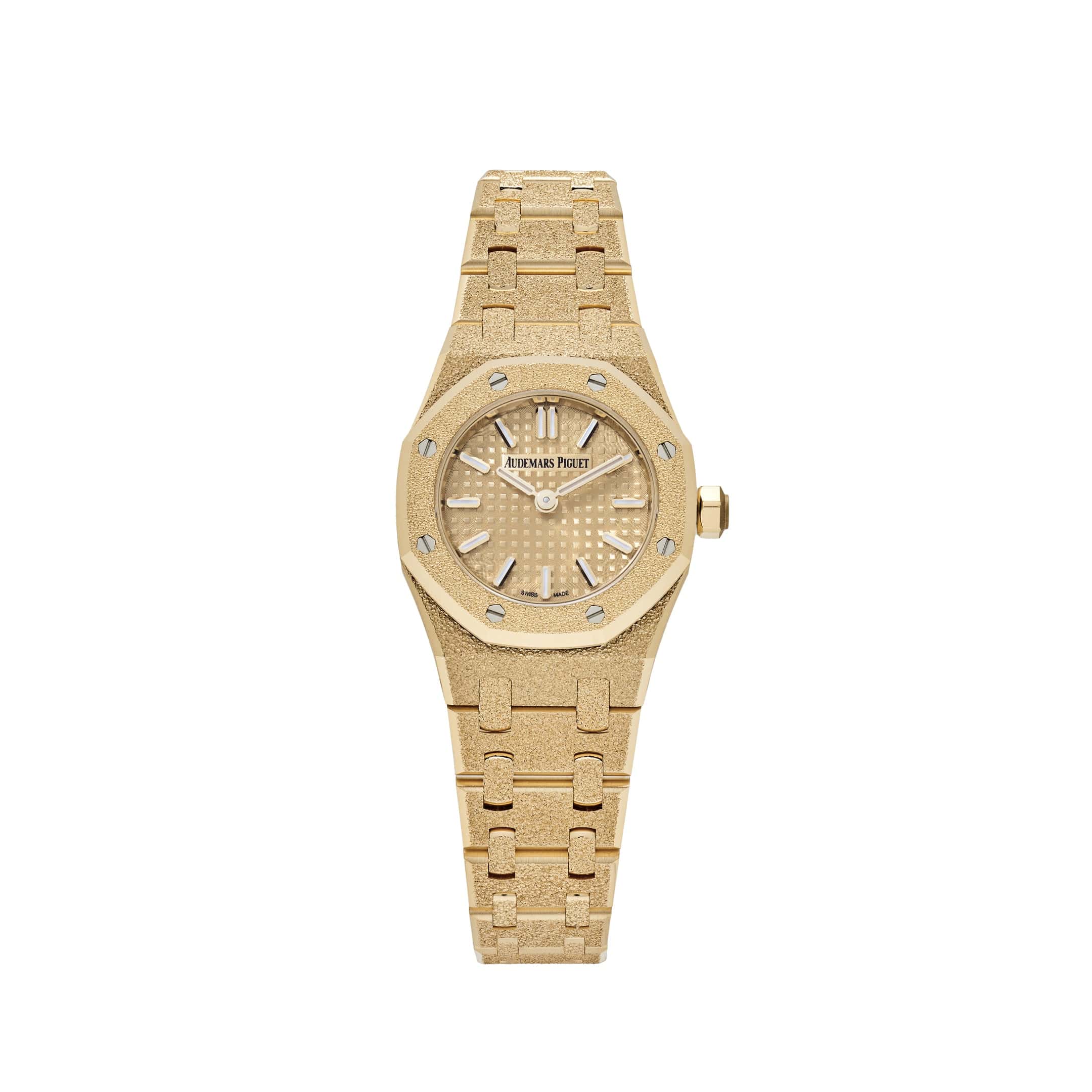 Audemars Piguet Royal Oak 67630BA.GG.1312BA.01 'Mini' Frosted Yellow Gold Quartz (2025)