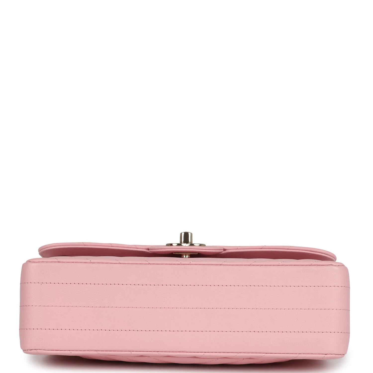 Chanel Small Classic Double Flap Bag Light Pink Chevron Caviar Light Gold Hardware
