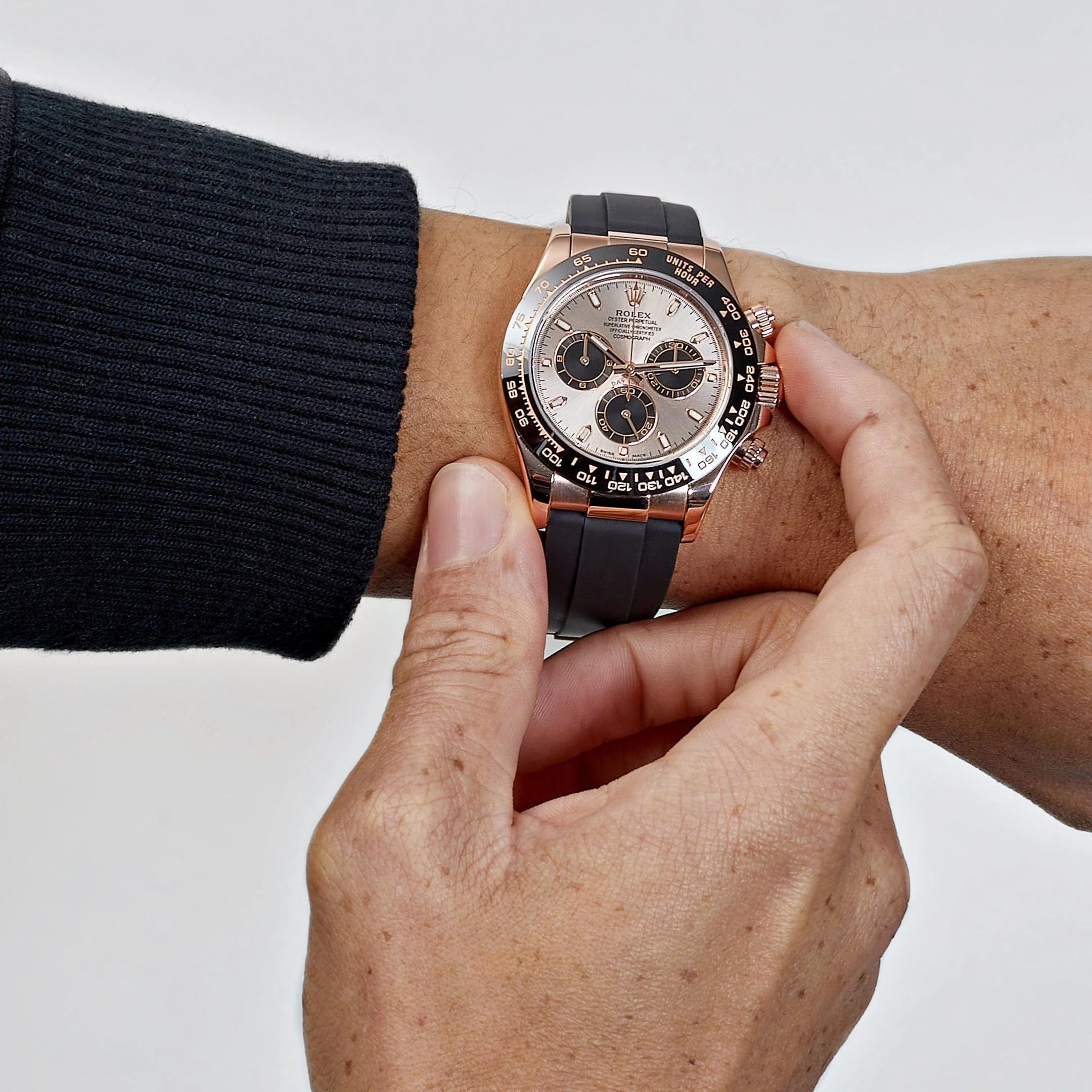 Rolex Daytona 116515LN Rose Gold Sundust Black Dial